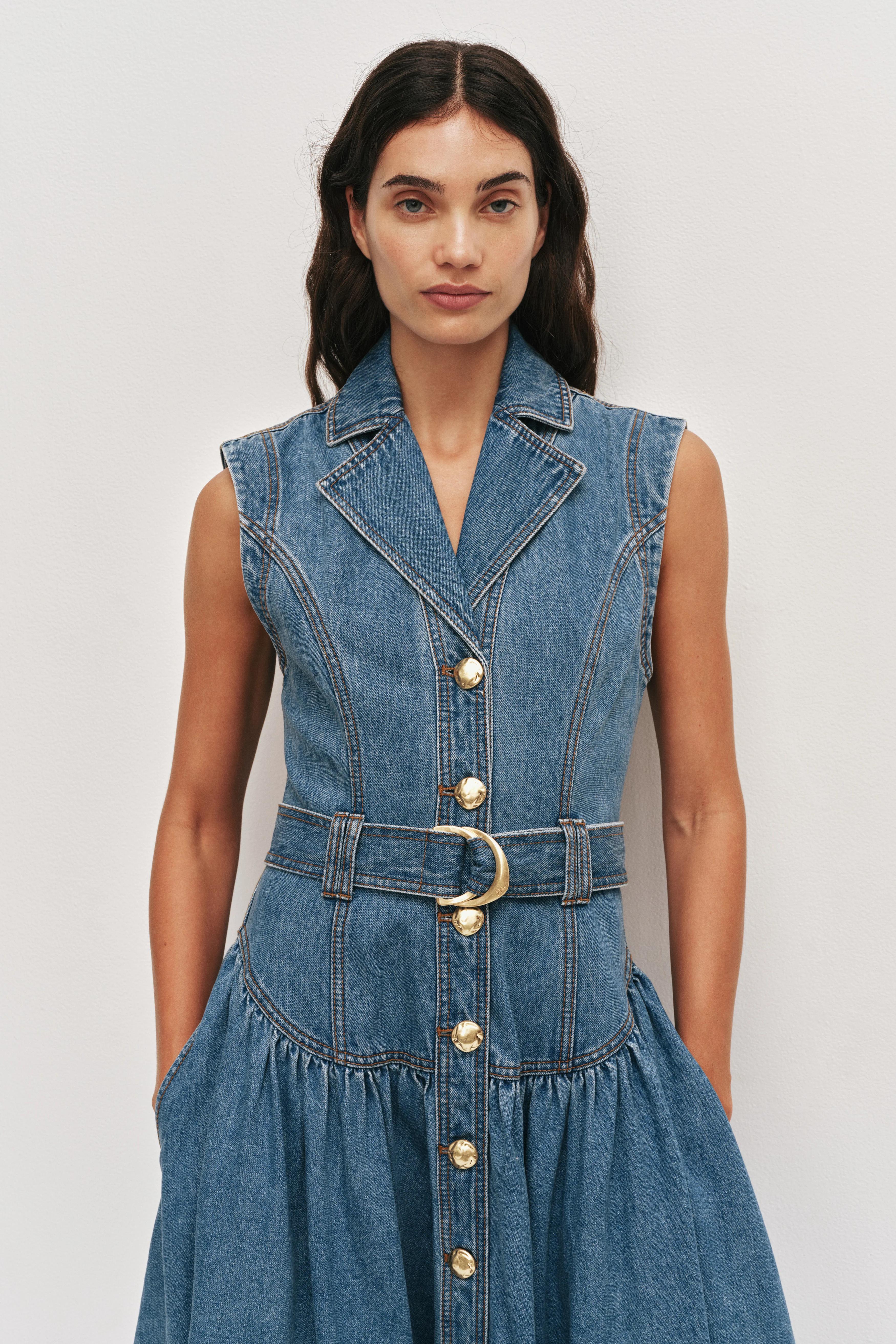Liliana Denim Midi Dress - Image 3