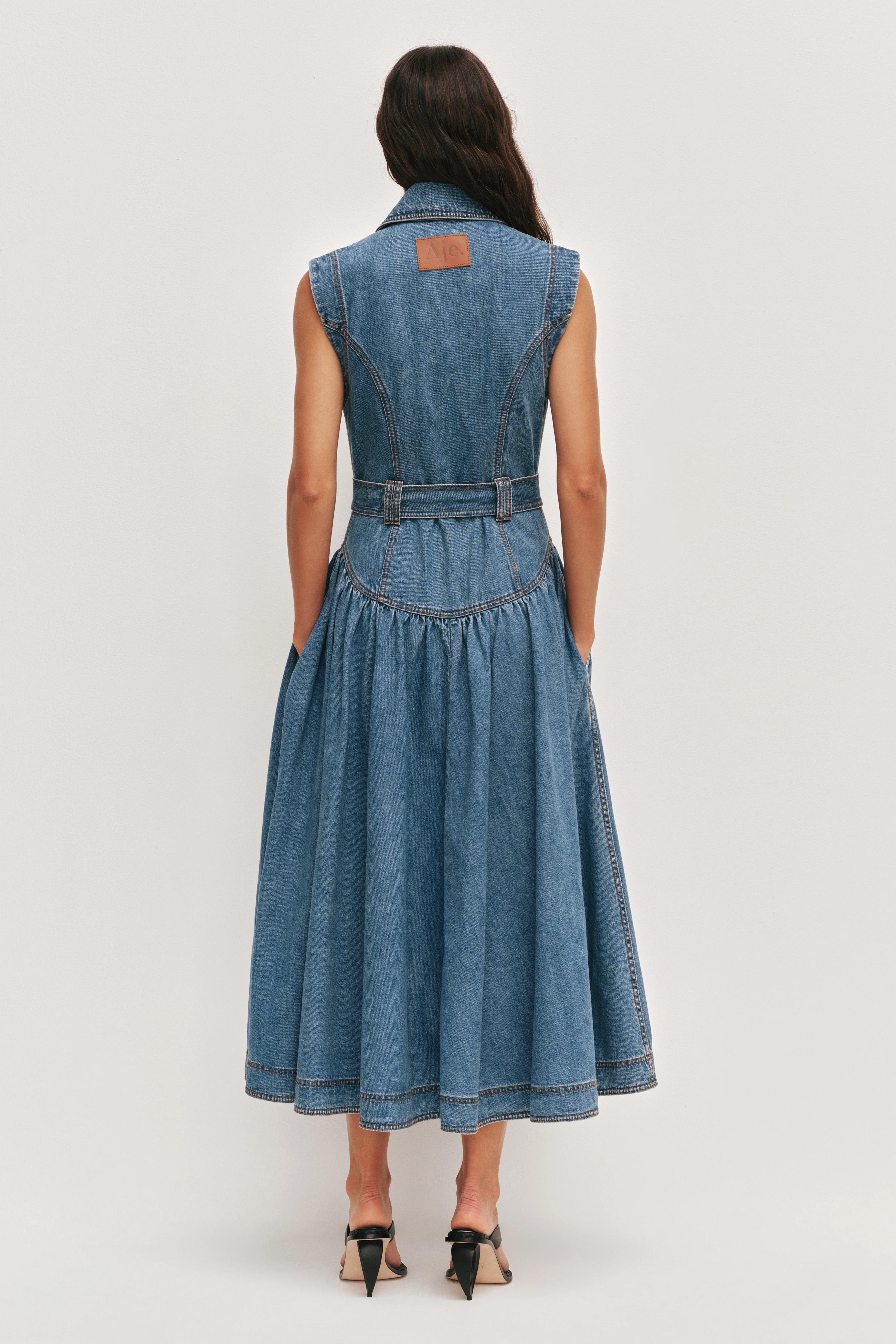 Liliana Denim Midi Dress - Image 5