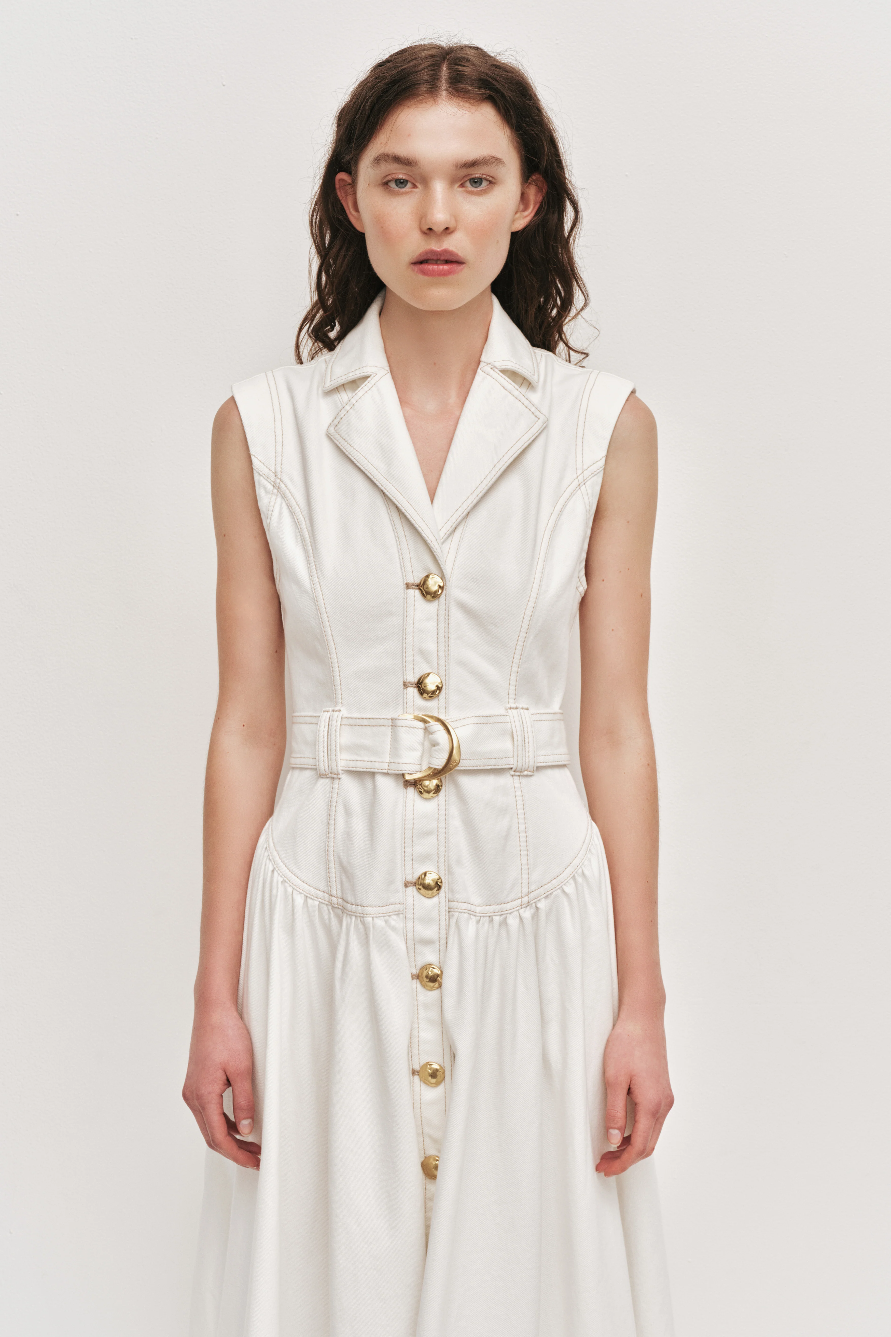 Liliana Denim Midi Dress - Image 3