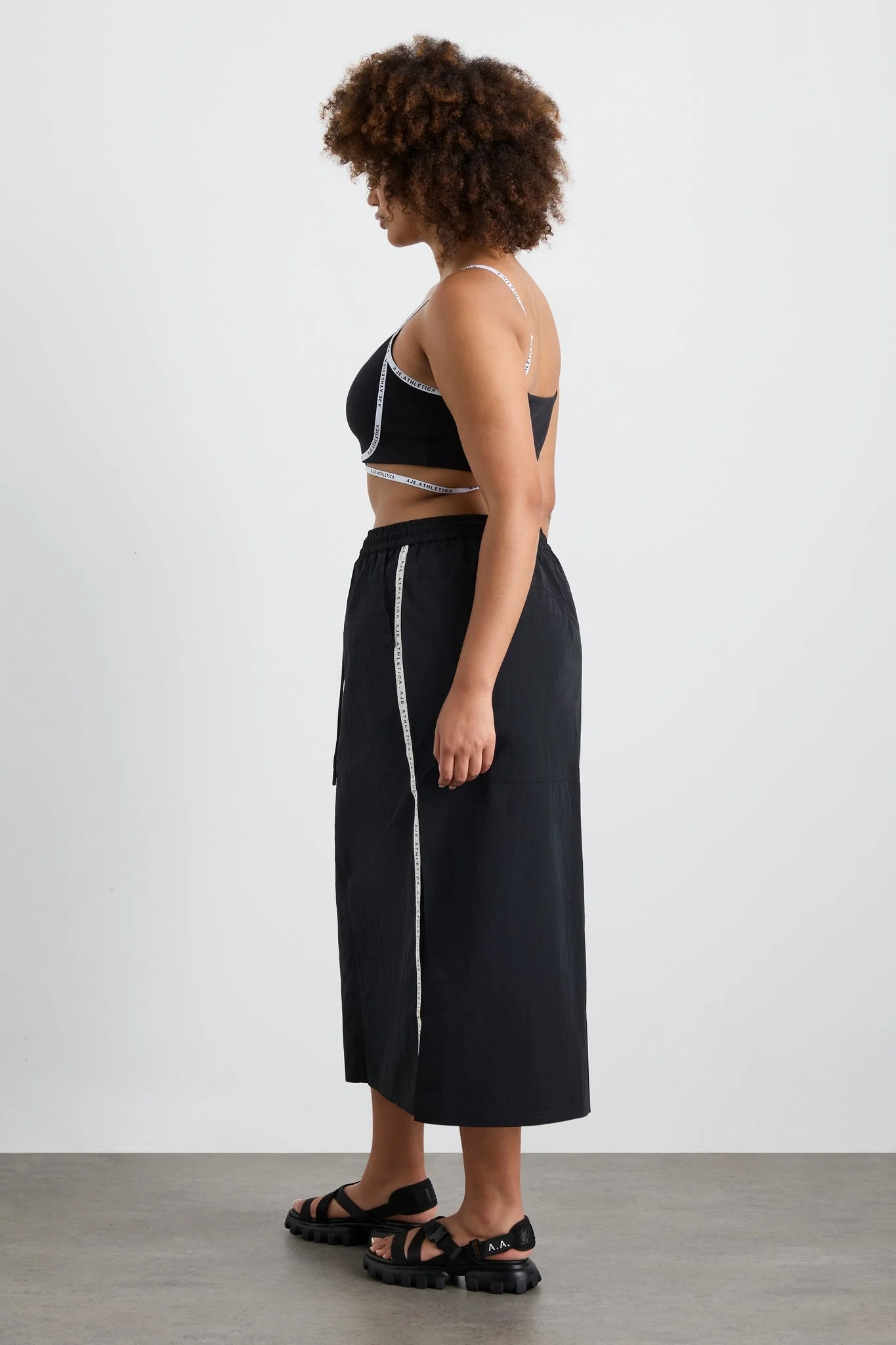 Logo Tape Spray Midi Skirt 647 - Image 15