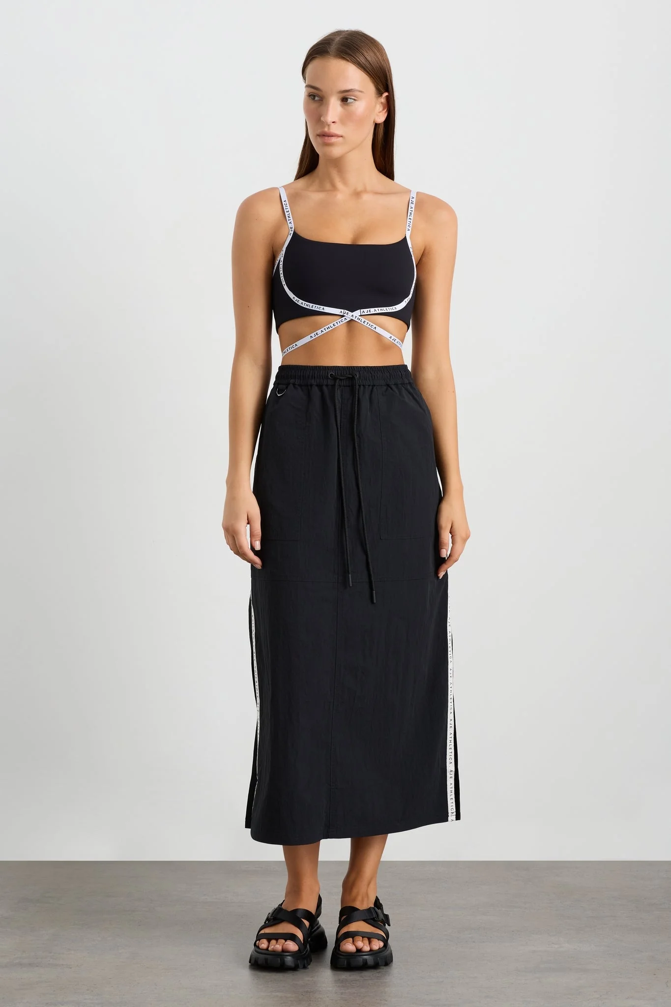 Logo Tape Spray Midi Skirt 647 - Image 3