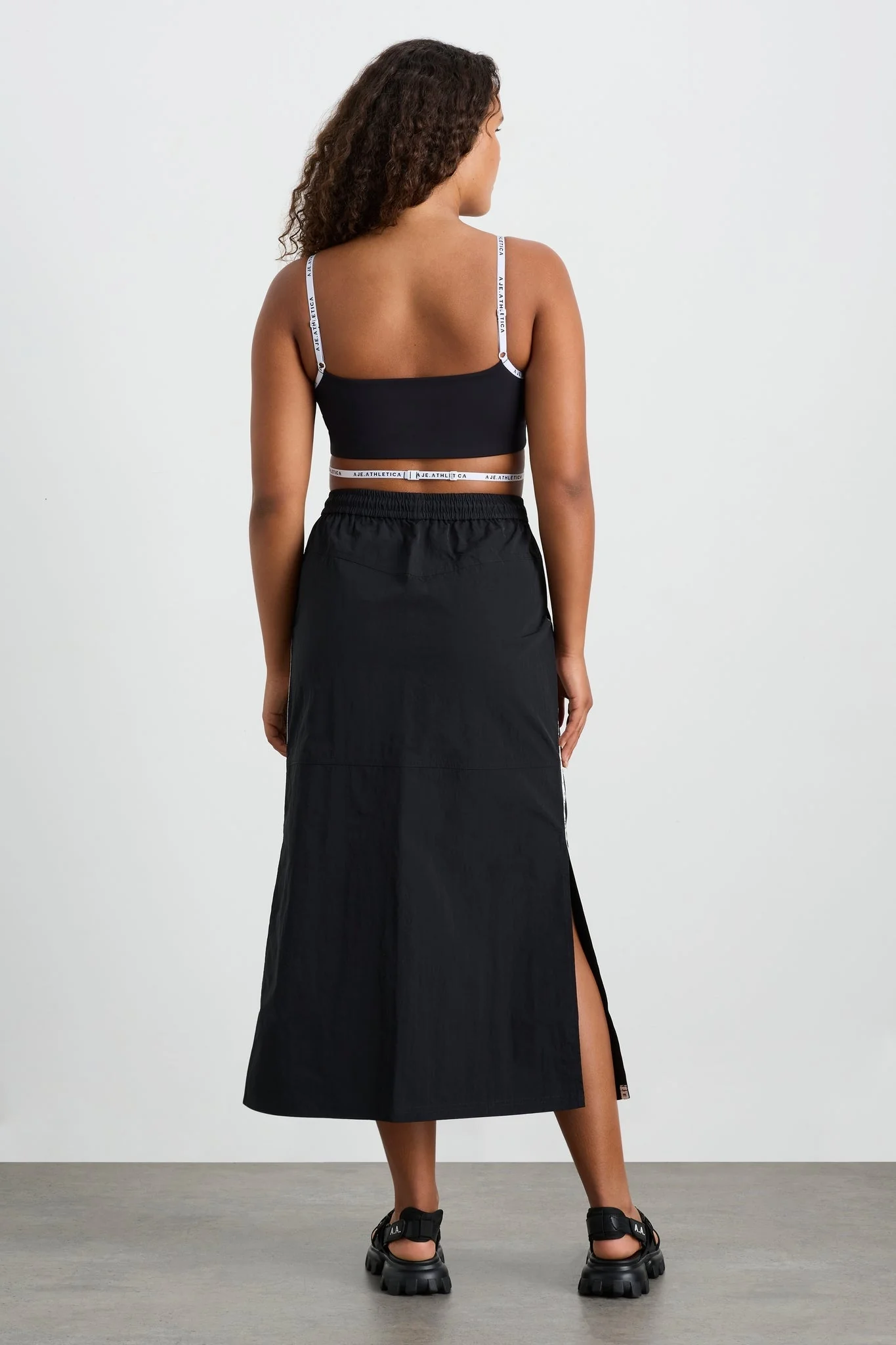 Logo Tape Spray Midi Skirt 647 - Image 8