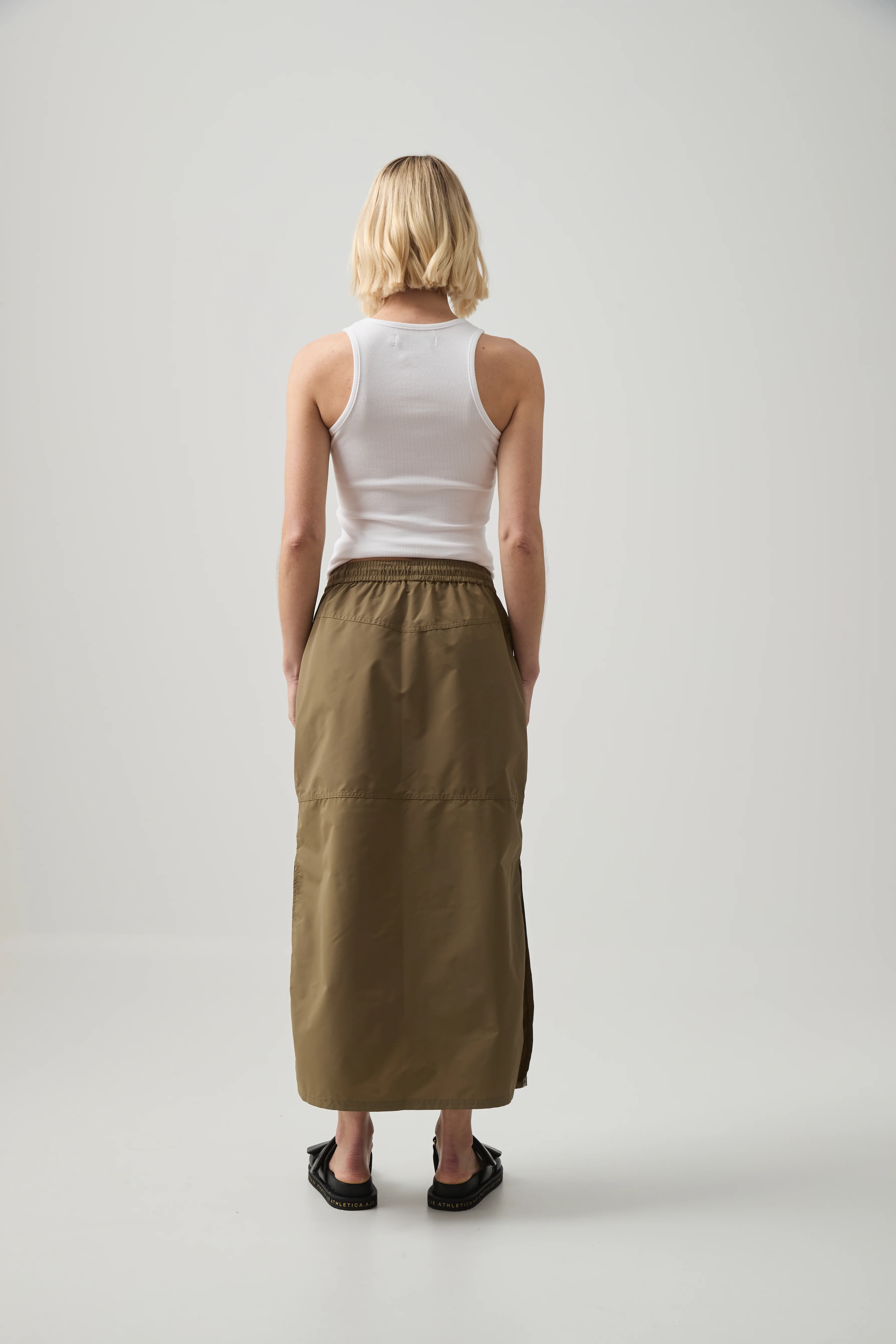 Logo Tape Spray Midi Skirt 647 - Image 6