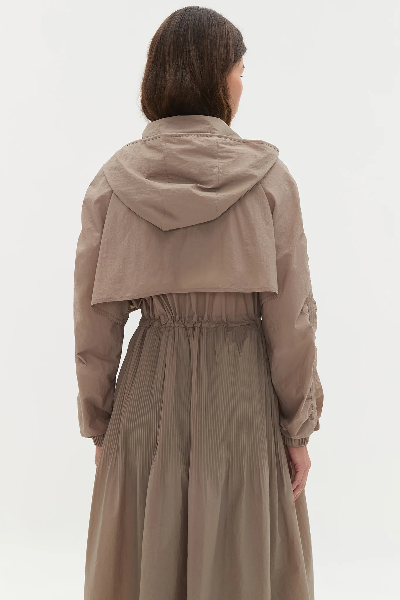 Longline Pleated Trench 703 - Image 5