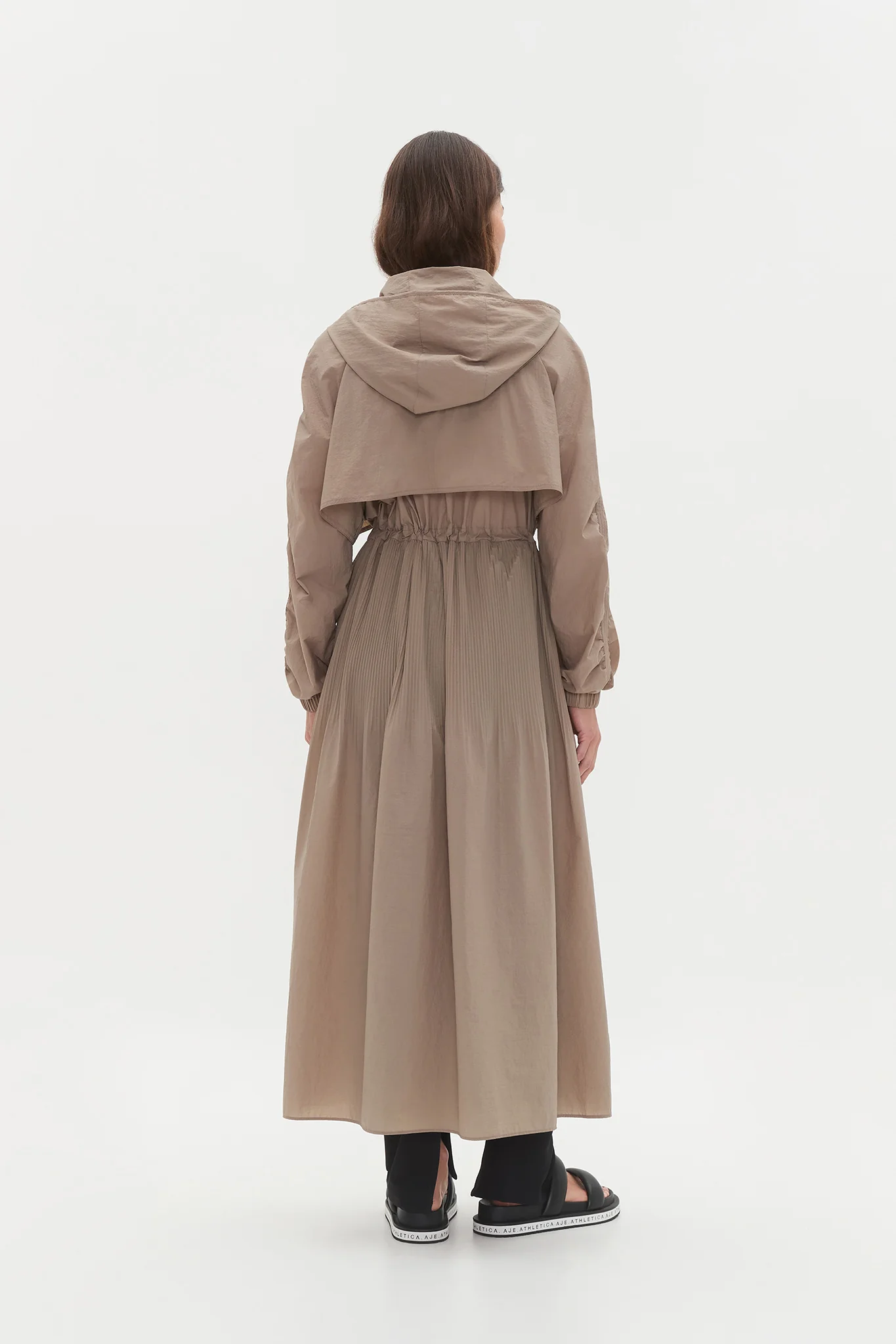 Longline Pleated Trench 703 - Image 6