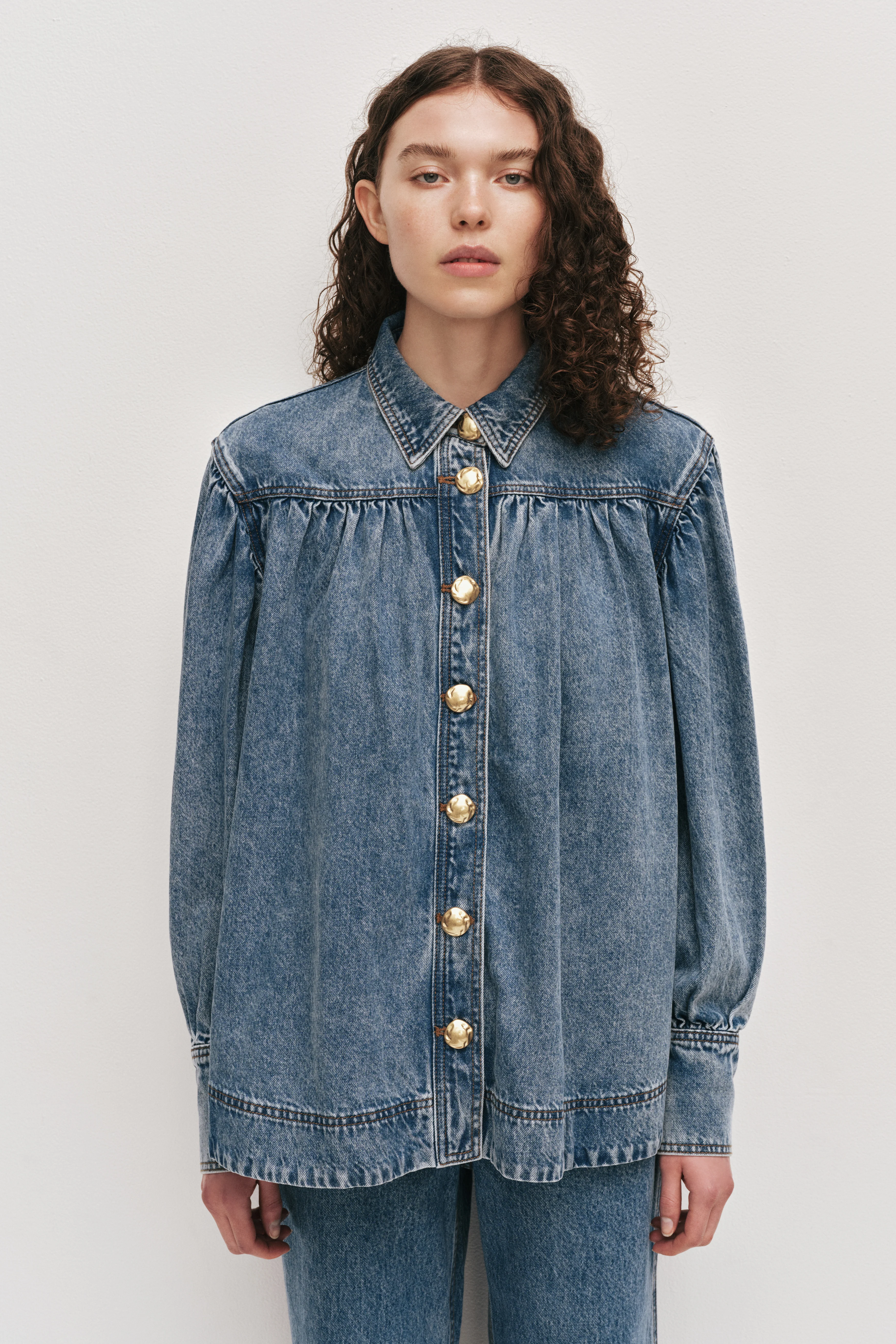 Lorraine Denim Blouse - Image 3