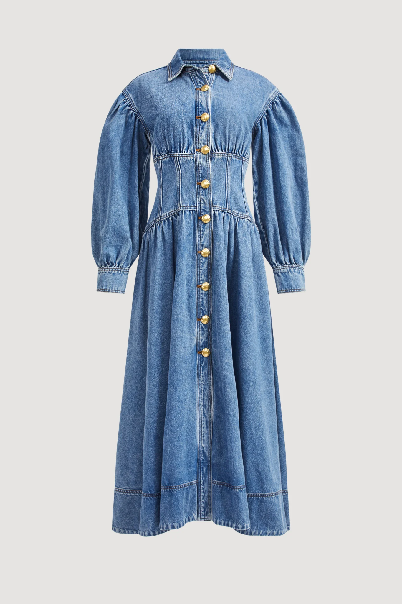 Lorraine Denim Midi Dress - Image 2