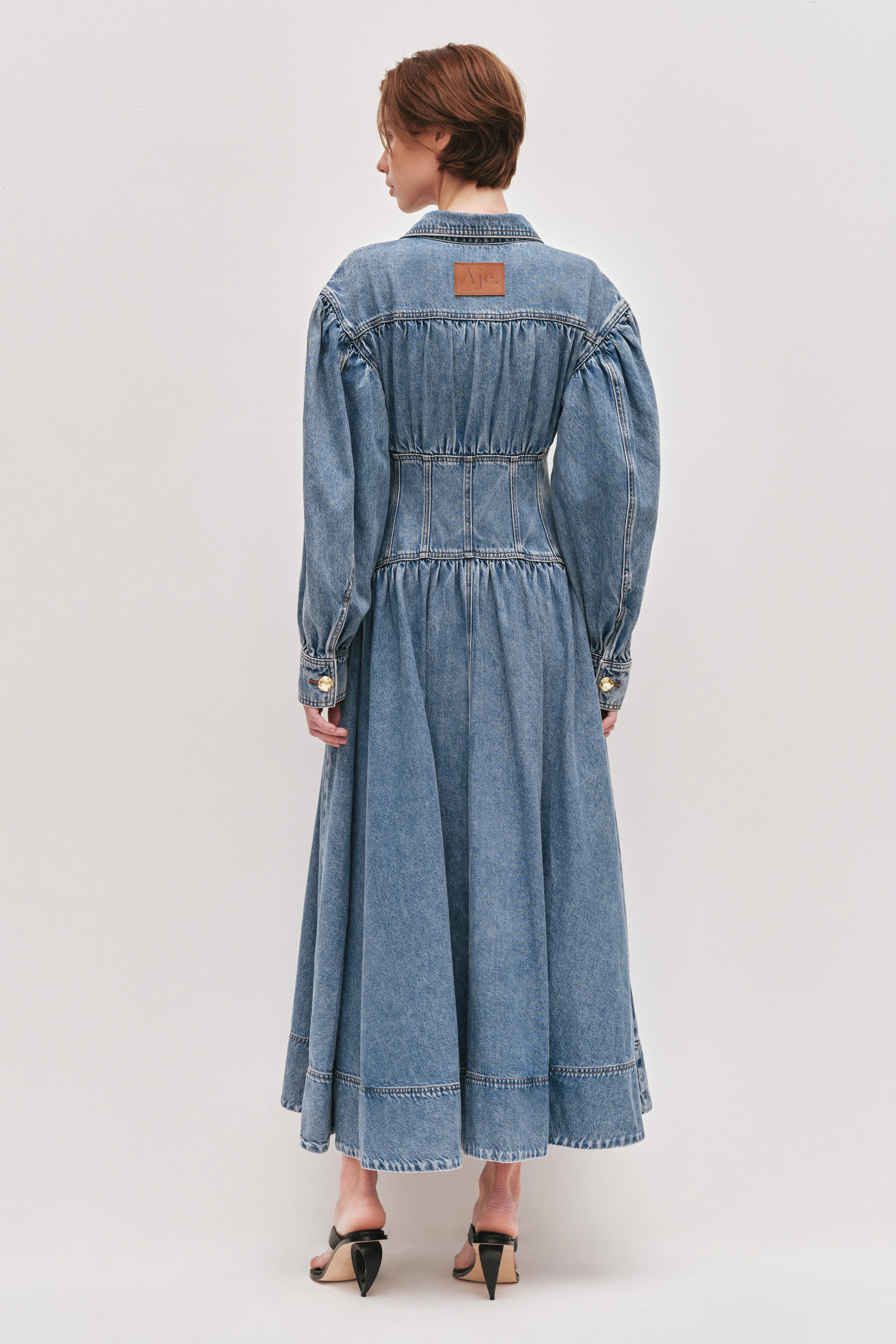 Lorraine Denim Midi Dress - Image 6