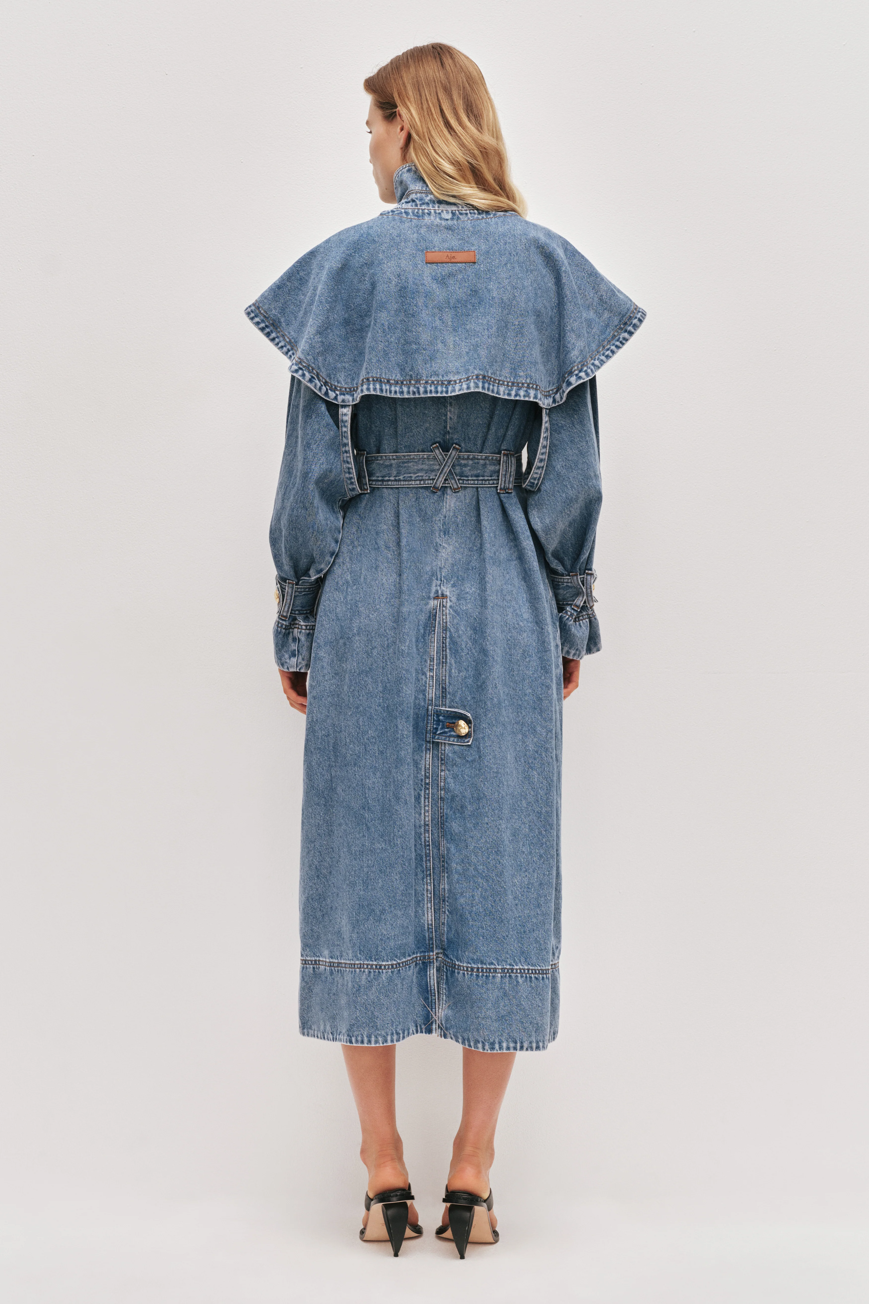 Lorraine Denim Trench Coat - Image 5