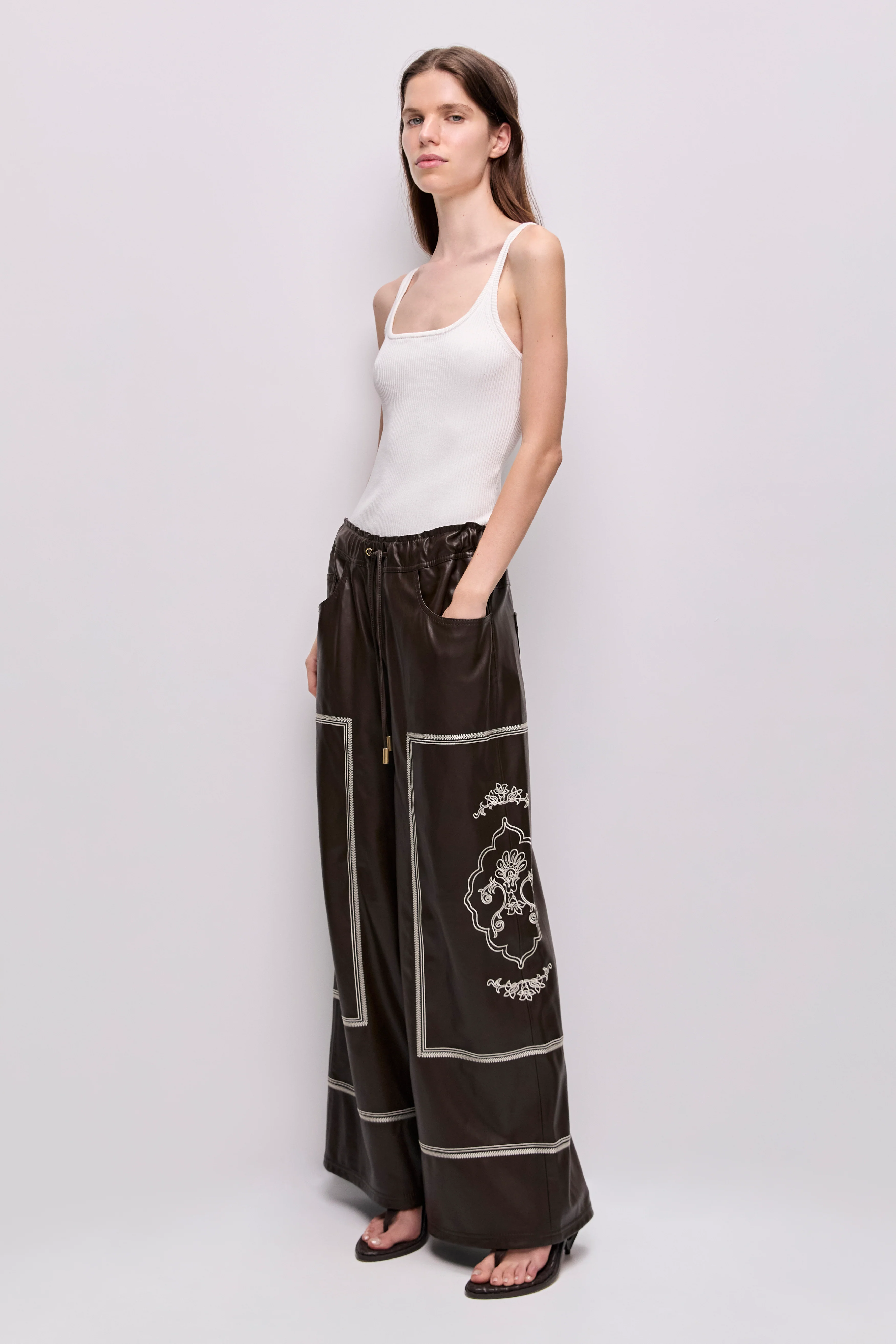 Lotus Vegan Leather Pant - Image 3