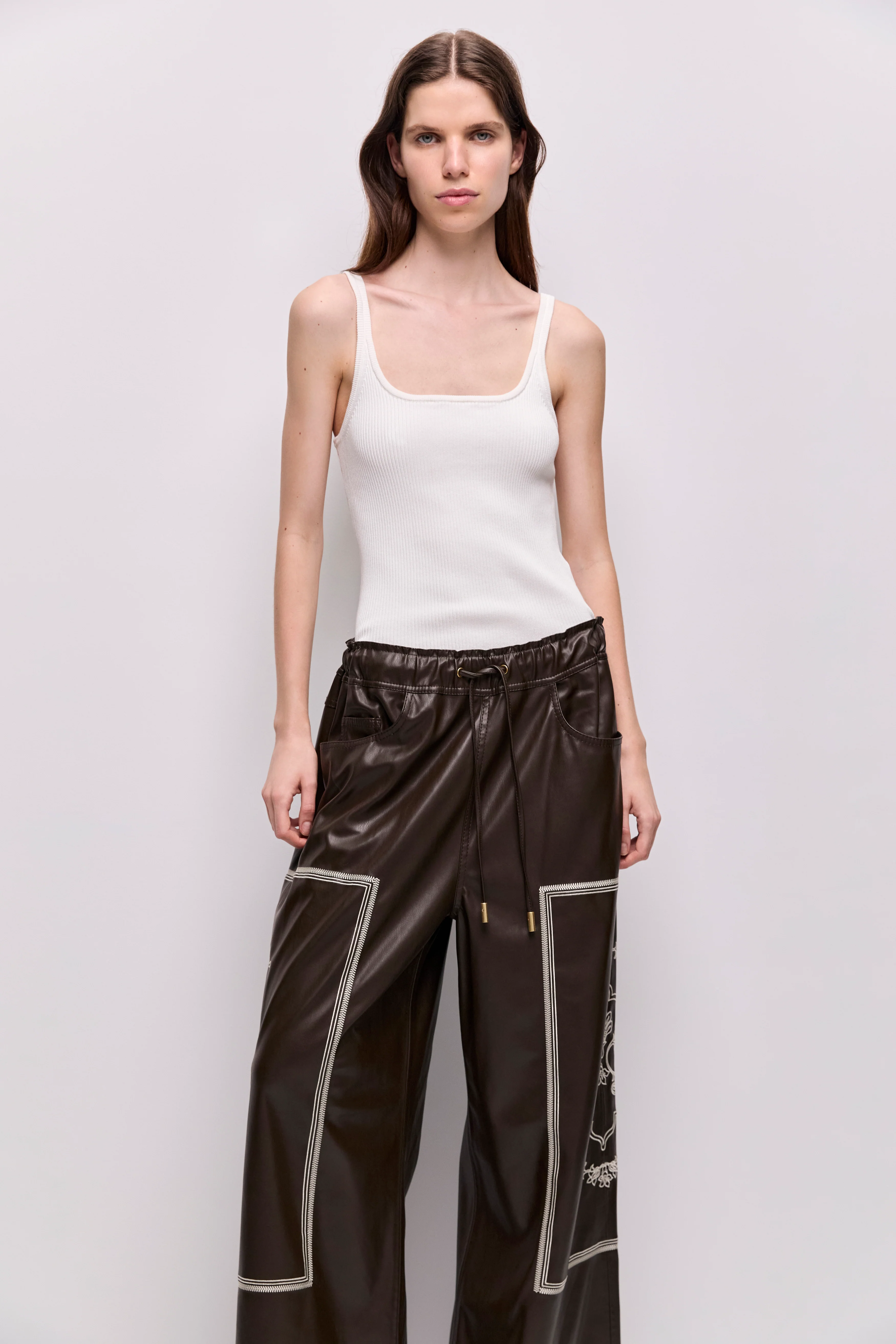 Lotus Vegan Leather Pant - Image 4