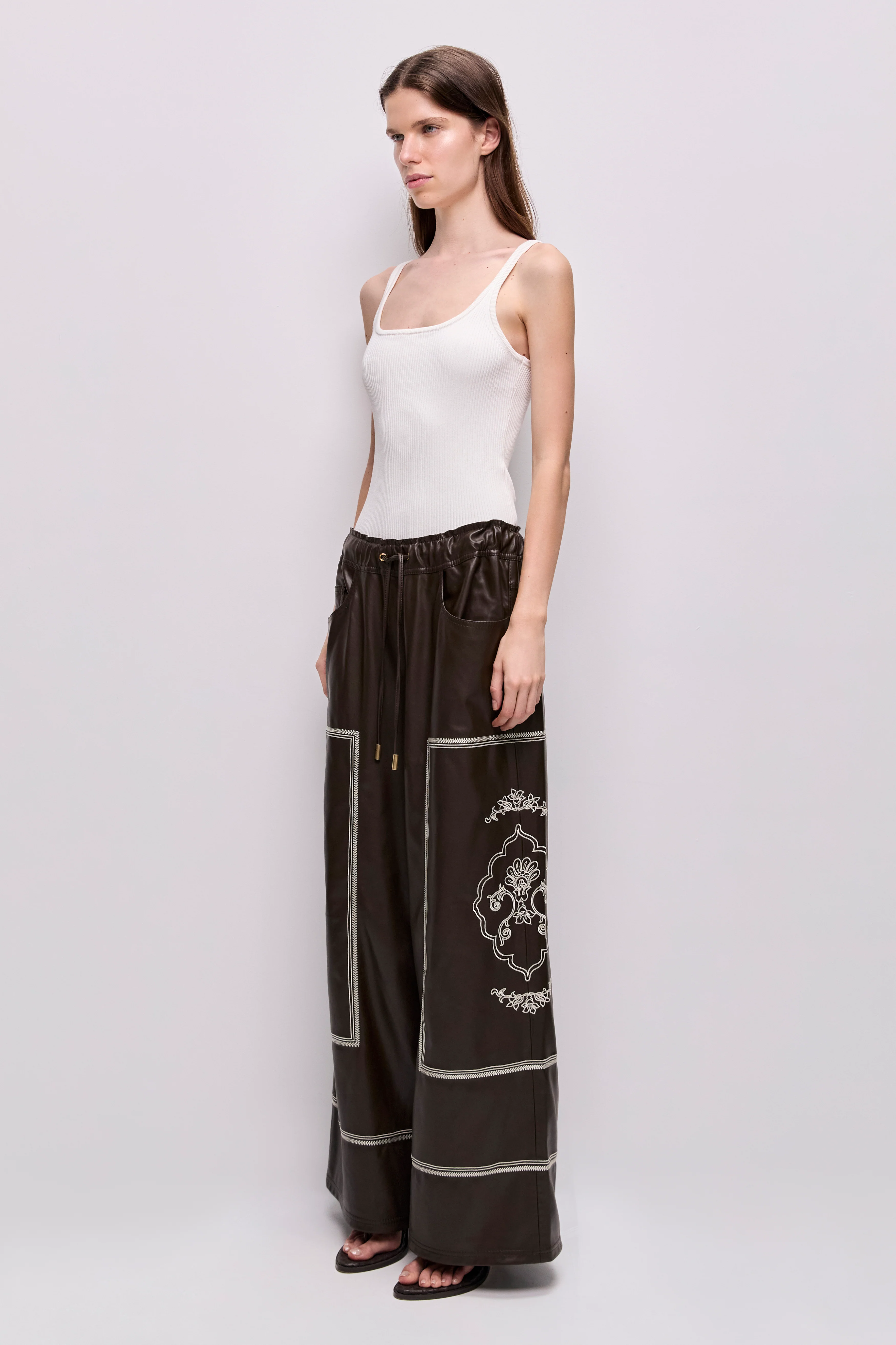 Lotus Vegan Leather Pant - Image 5