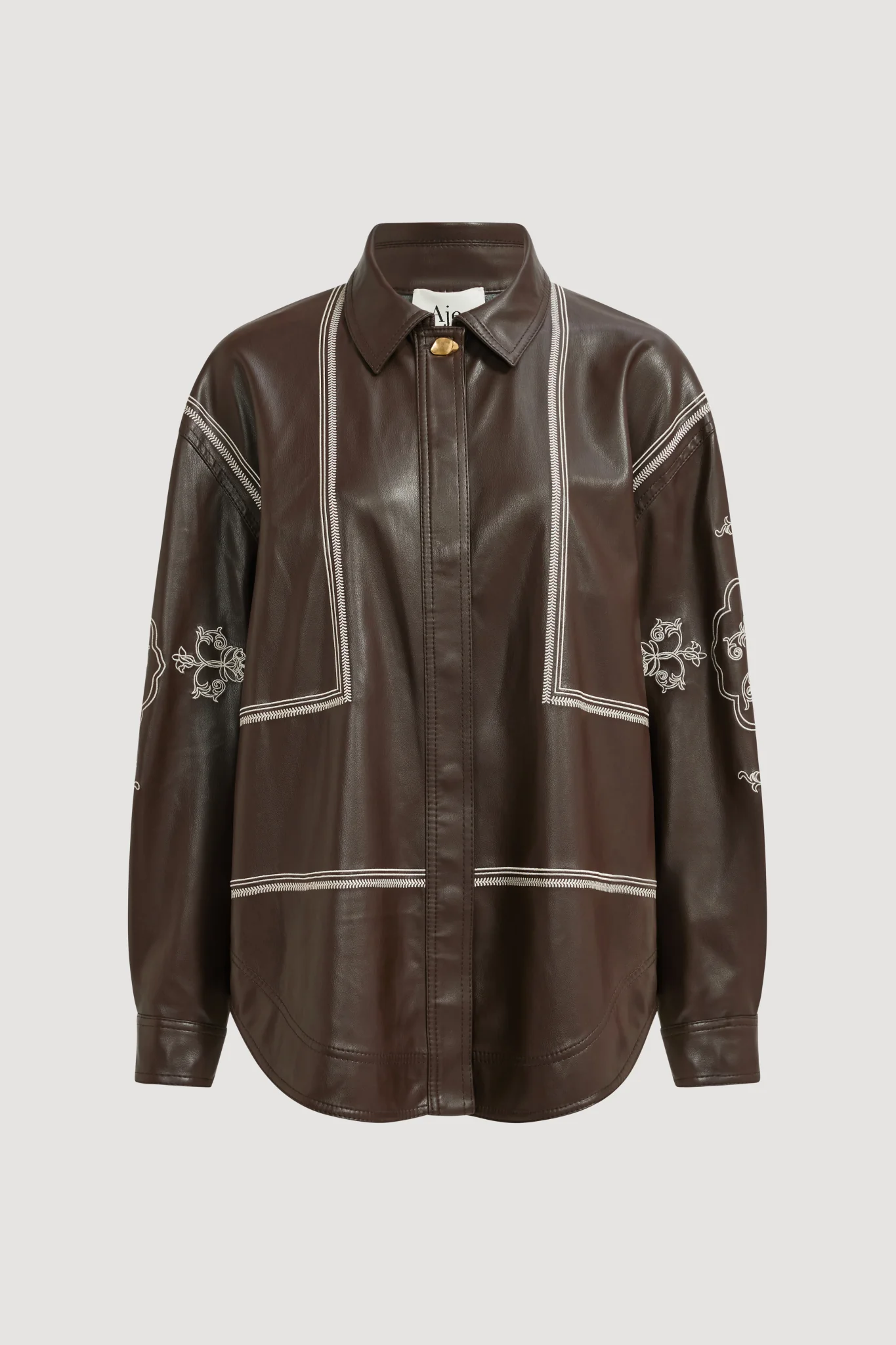 Lotus Vegan Leather Shirt - Image 2
