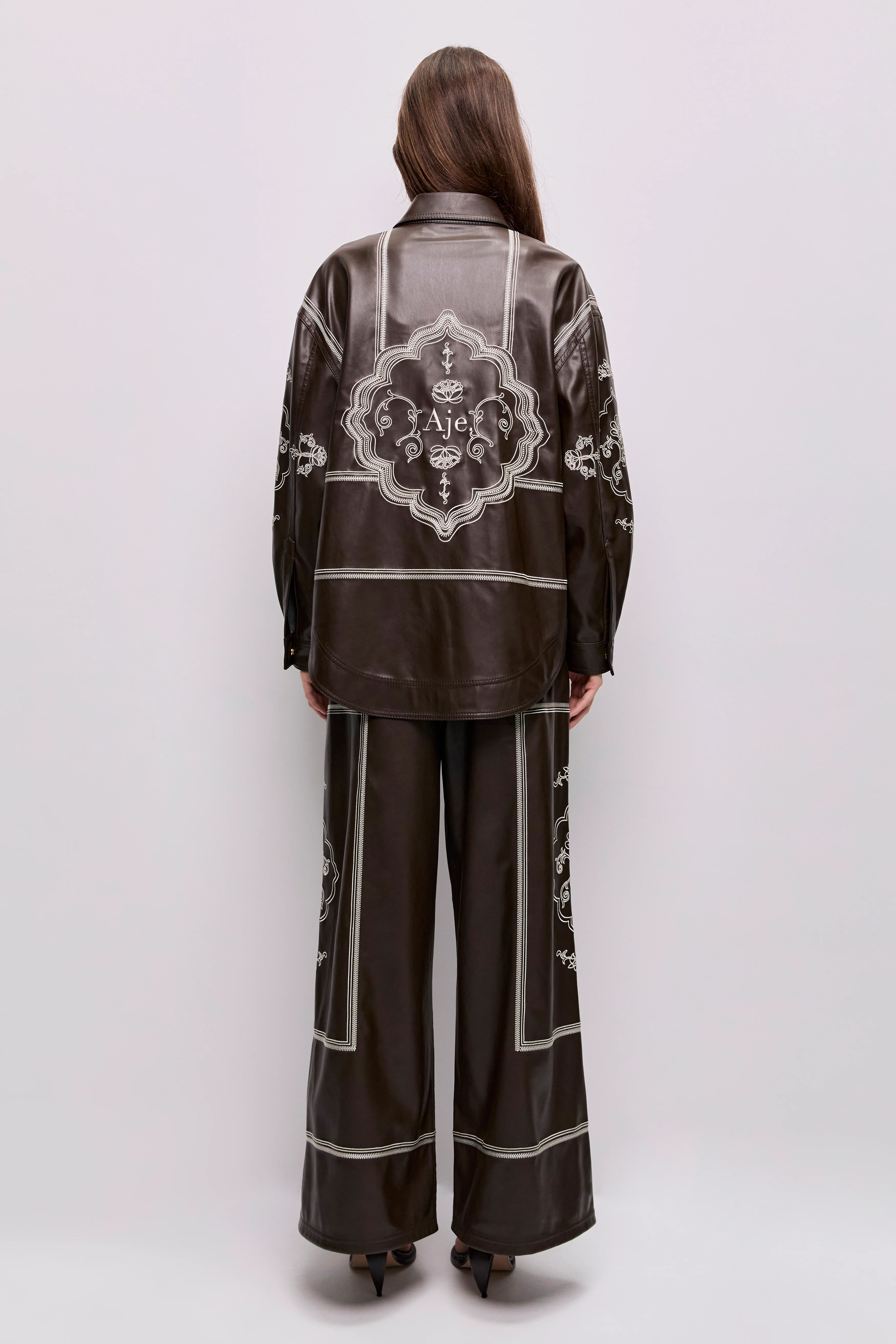 Lotus Vegan Leather Shirt - Image 7