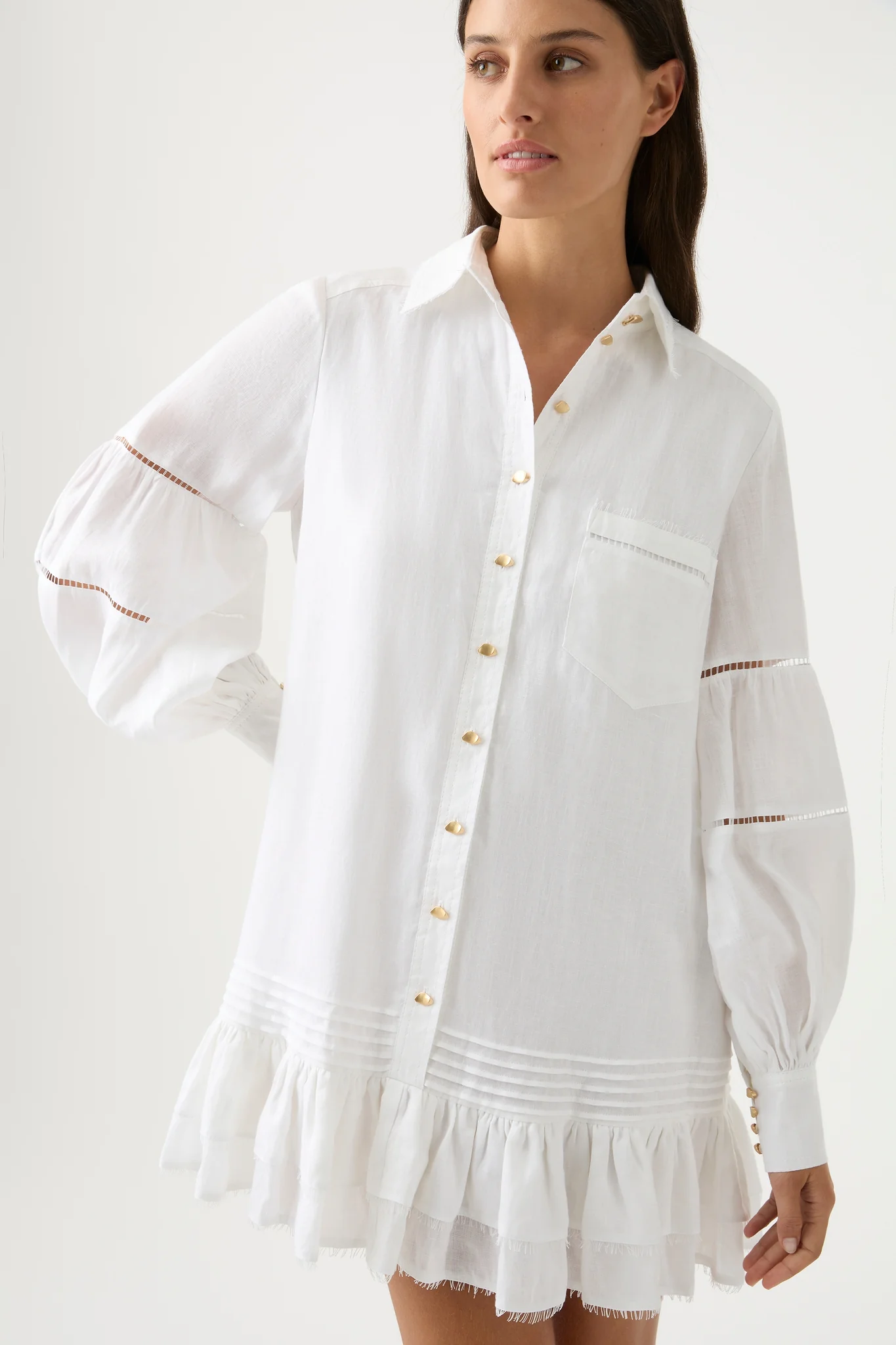 Lotus Shirt Mini Dress - Image 4