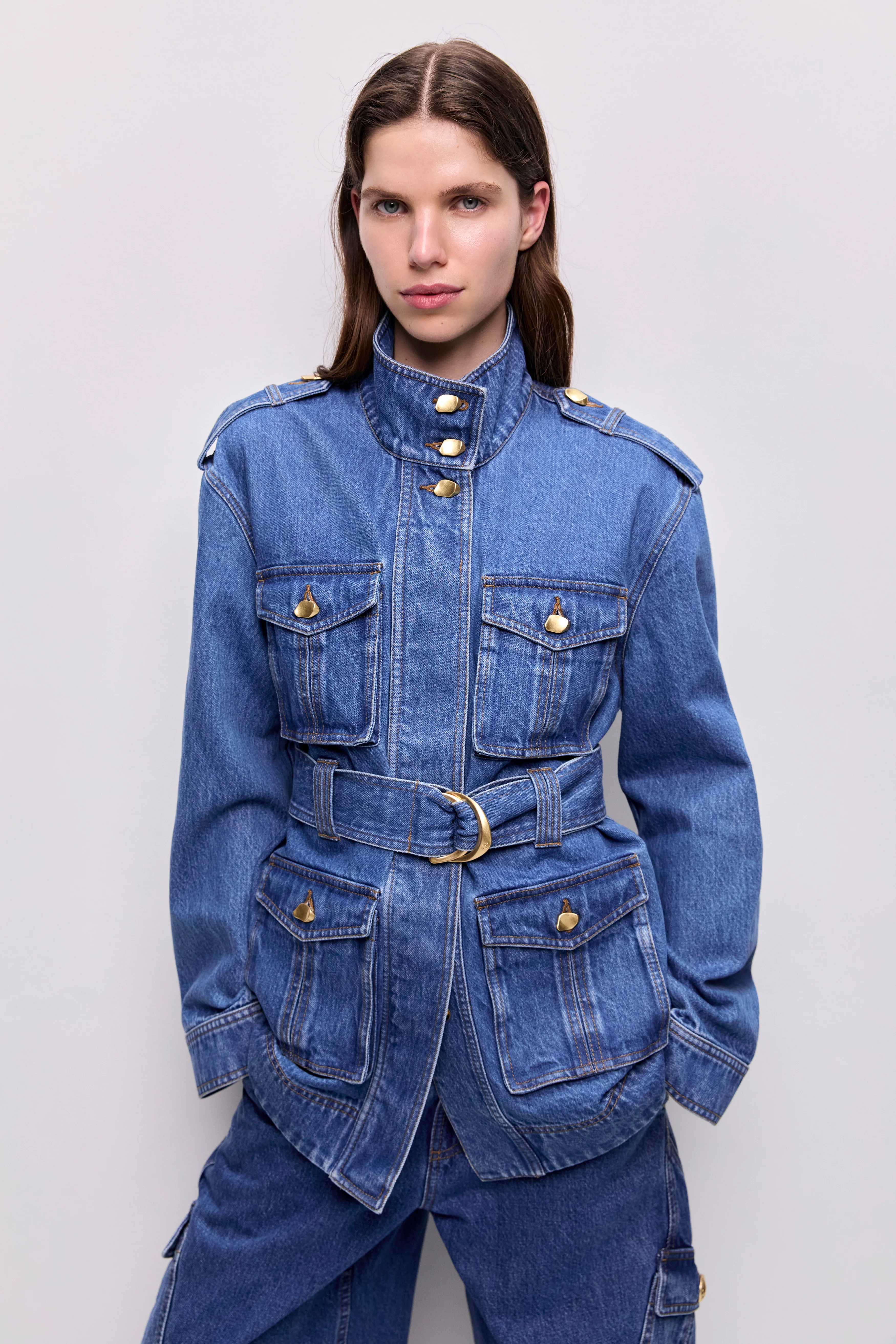 Loxley Denim Trench Jacket - Image 3