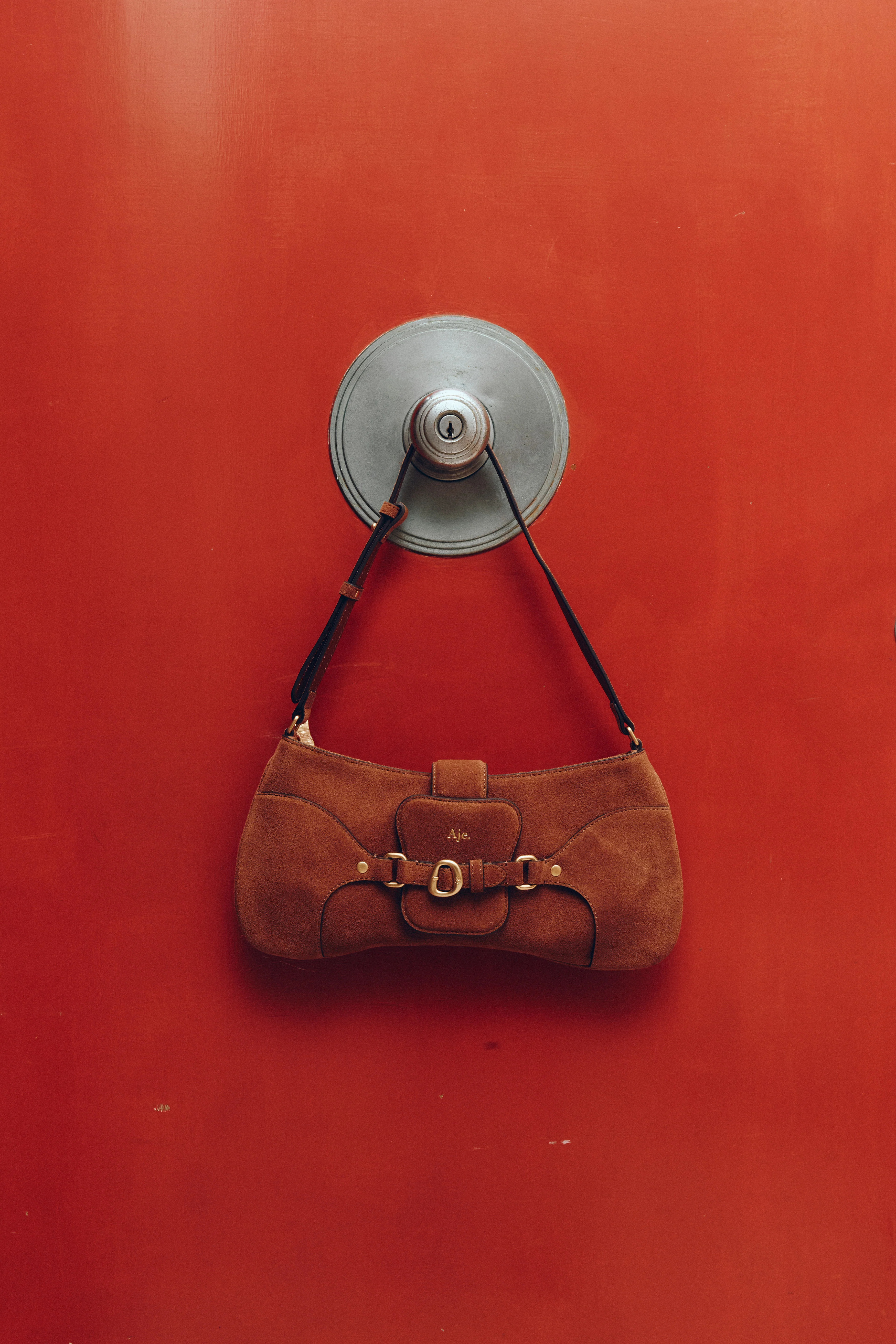 Macy Suede Baguette Bag - Image 5