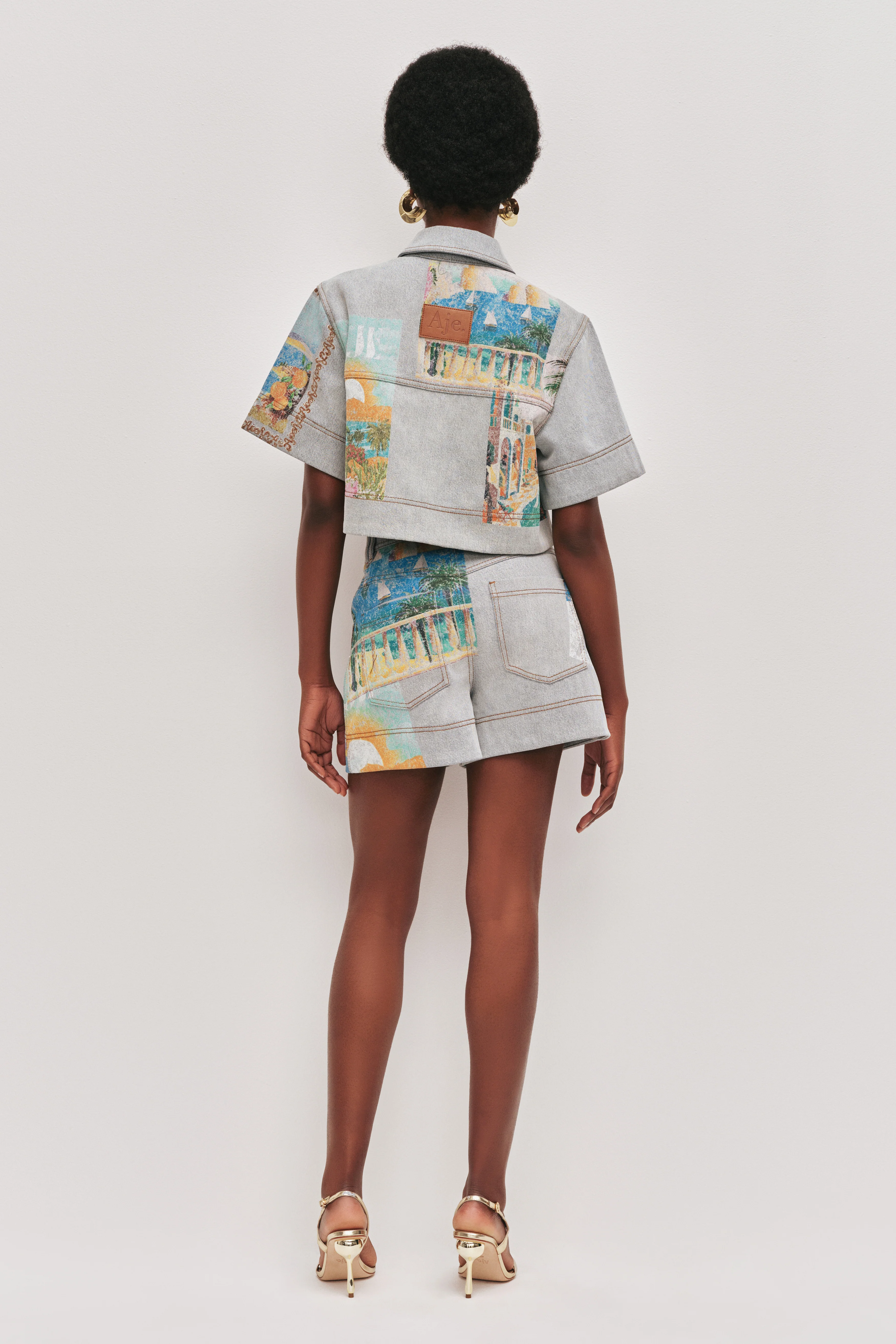Mae Cropped Denim Shirt - Image 8