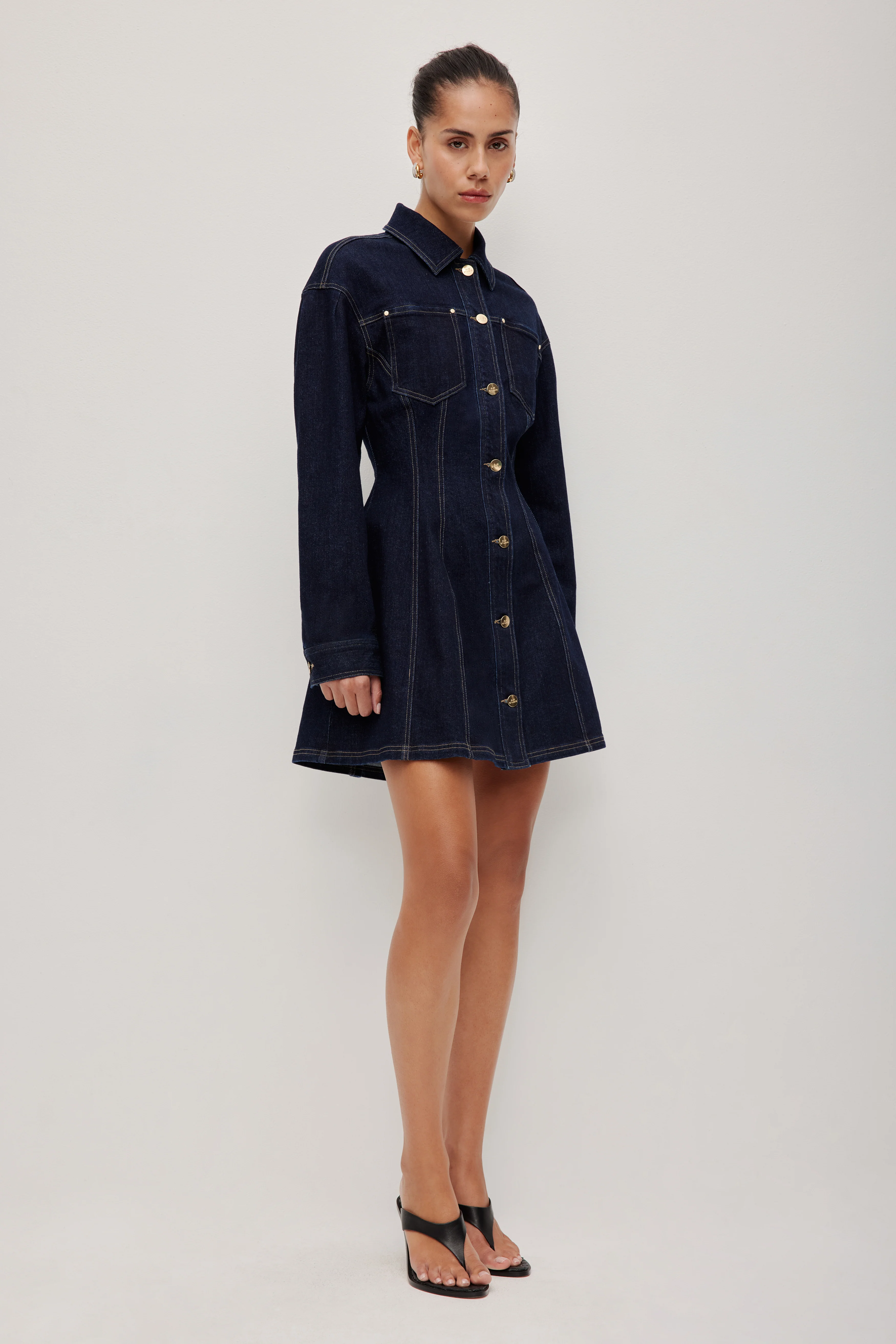 Marcelline Denim Dress - Image 5
