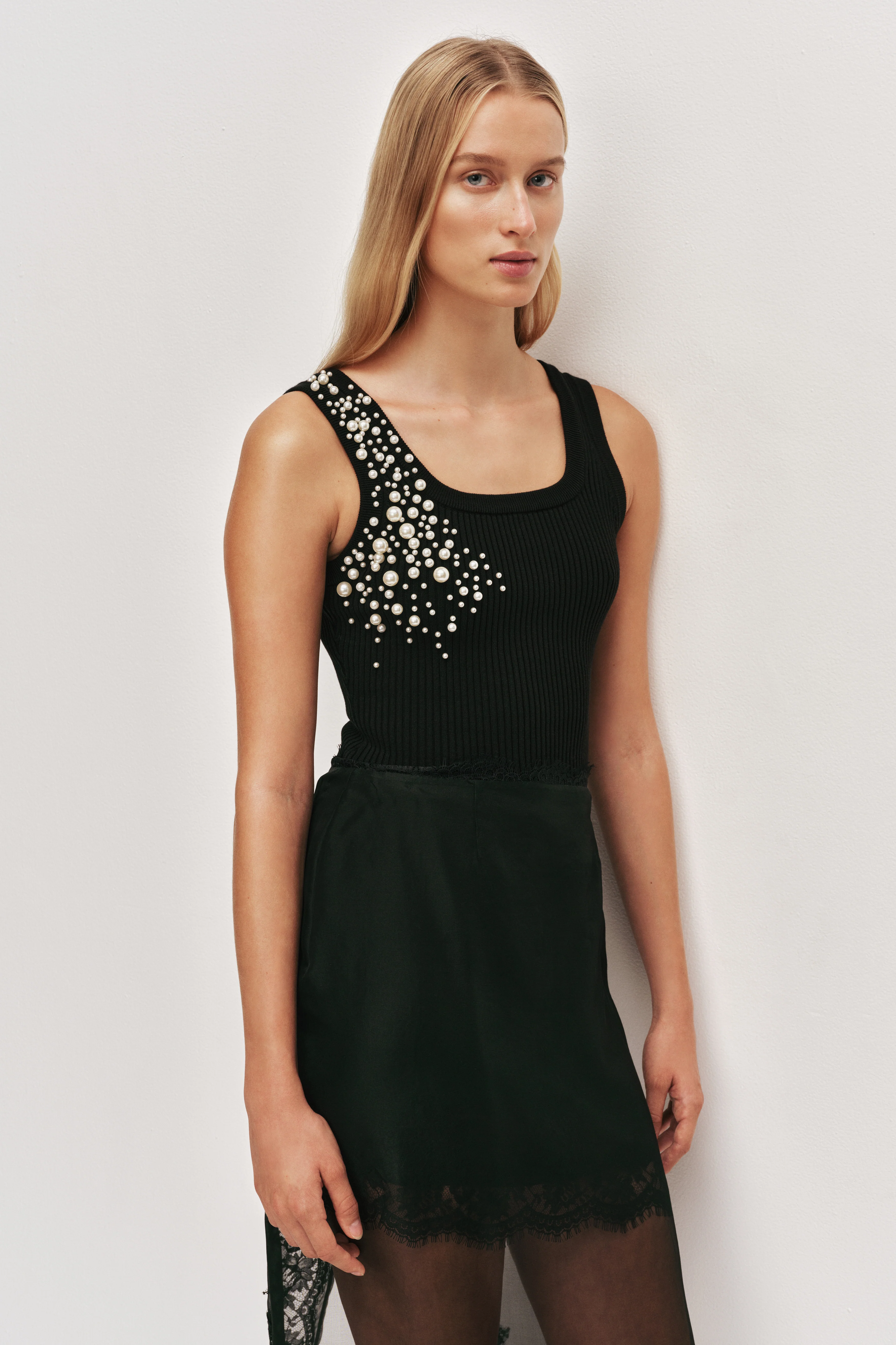 Marlene Pearl Knit Tank - Image 3