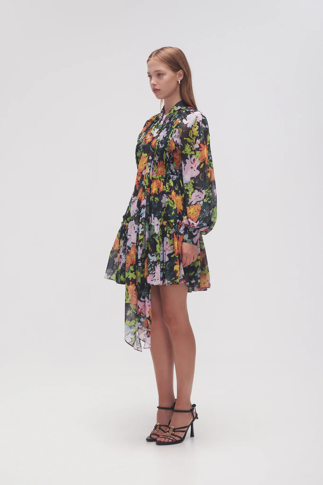 Marlowe Shirred Mini Dress - Image 3