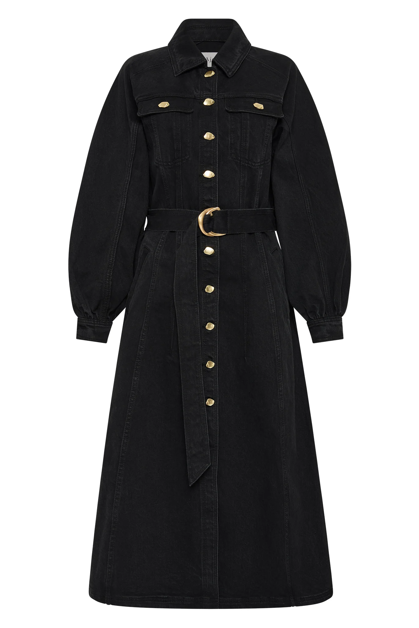 Maya Denim Midi Dress - Image 2