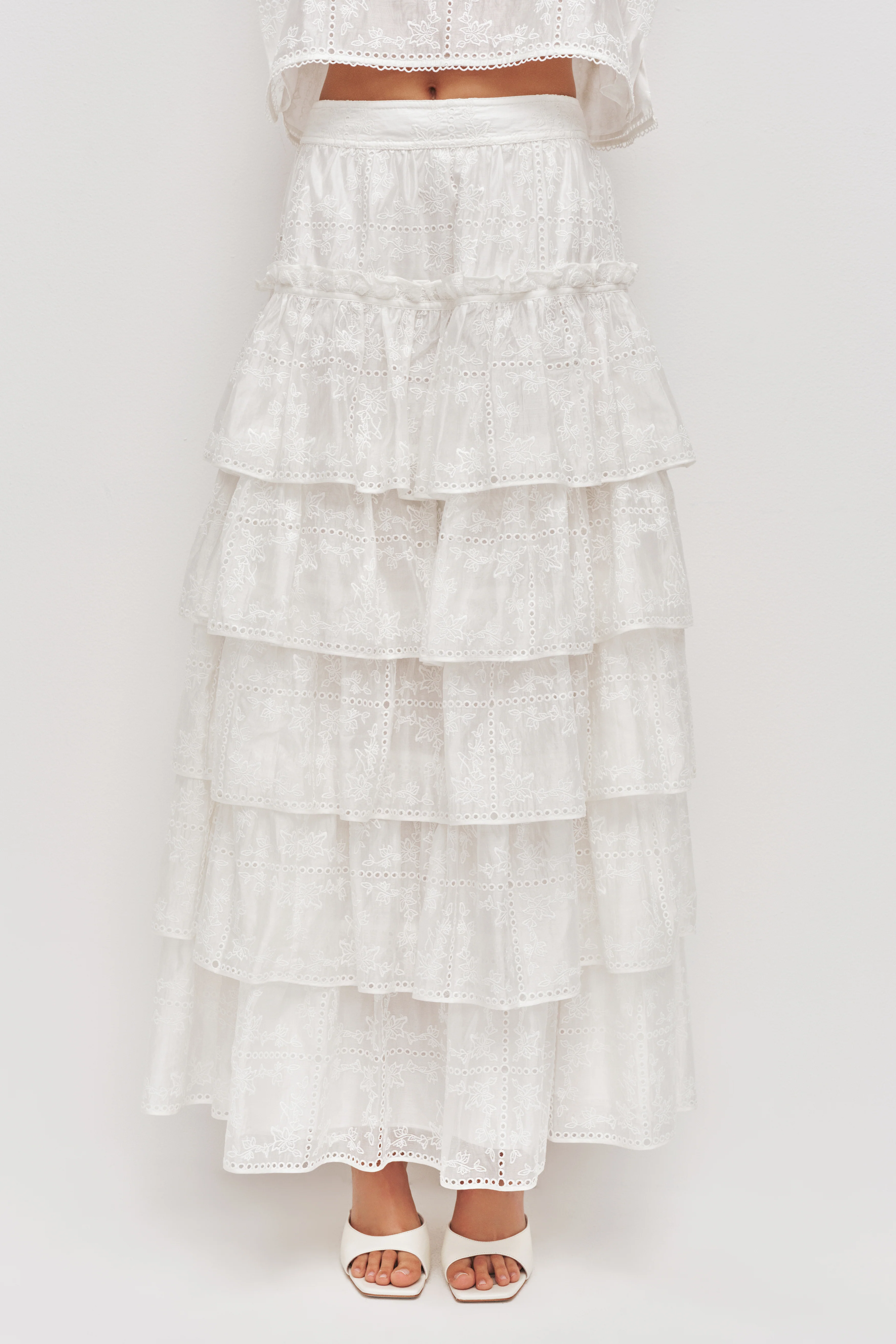 Merritt Embroidered Midi Skirt - Image 4