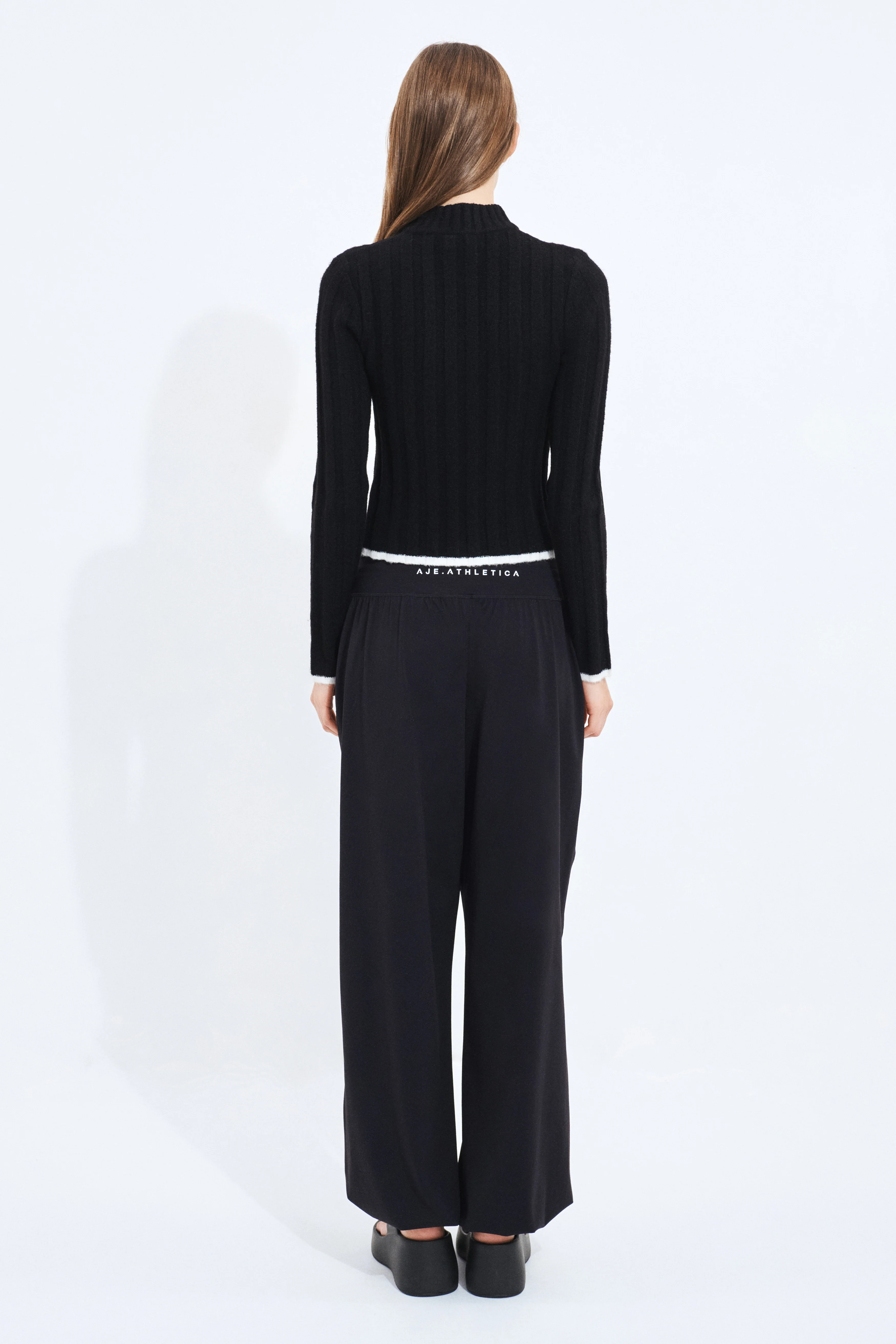 Mock Neck Rib Knit Top - Image 5