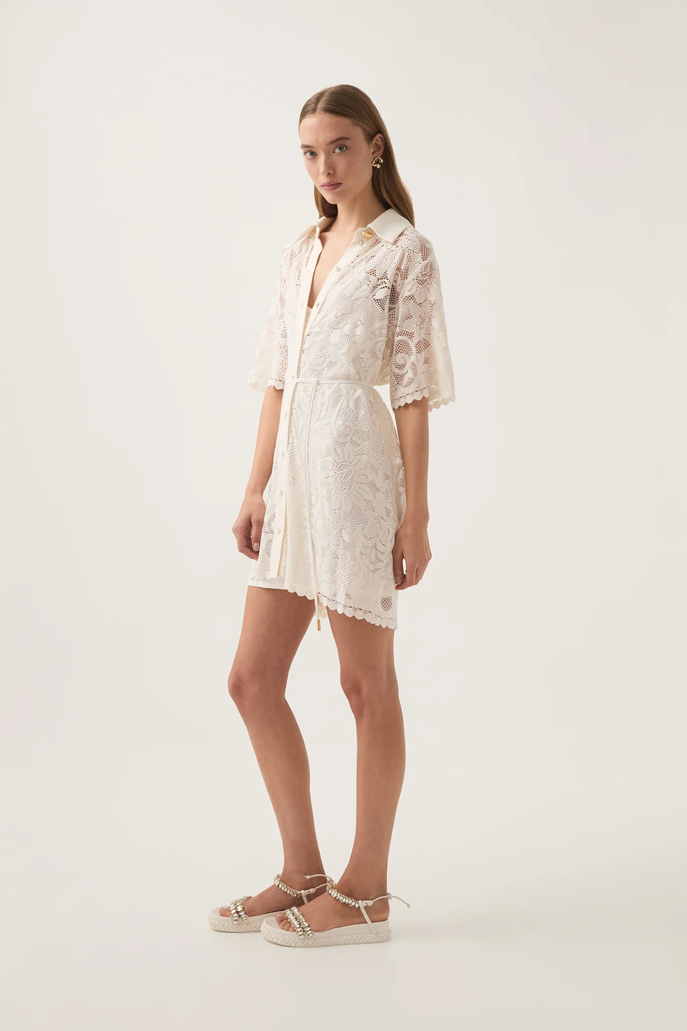 Muses Lace Mini Dress - Image 5