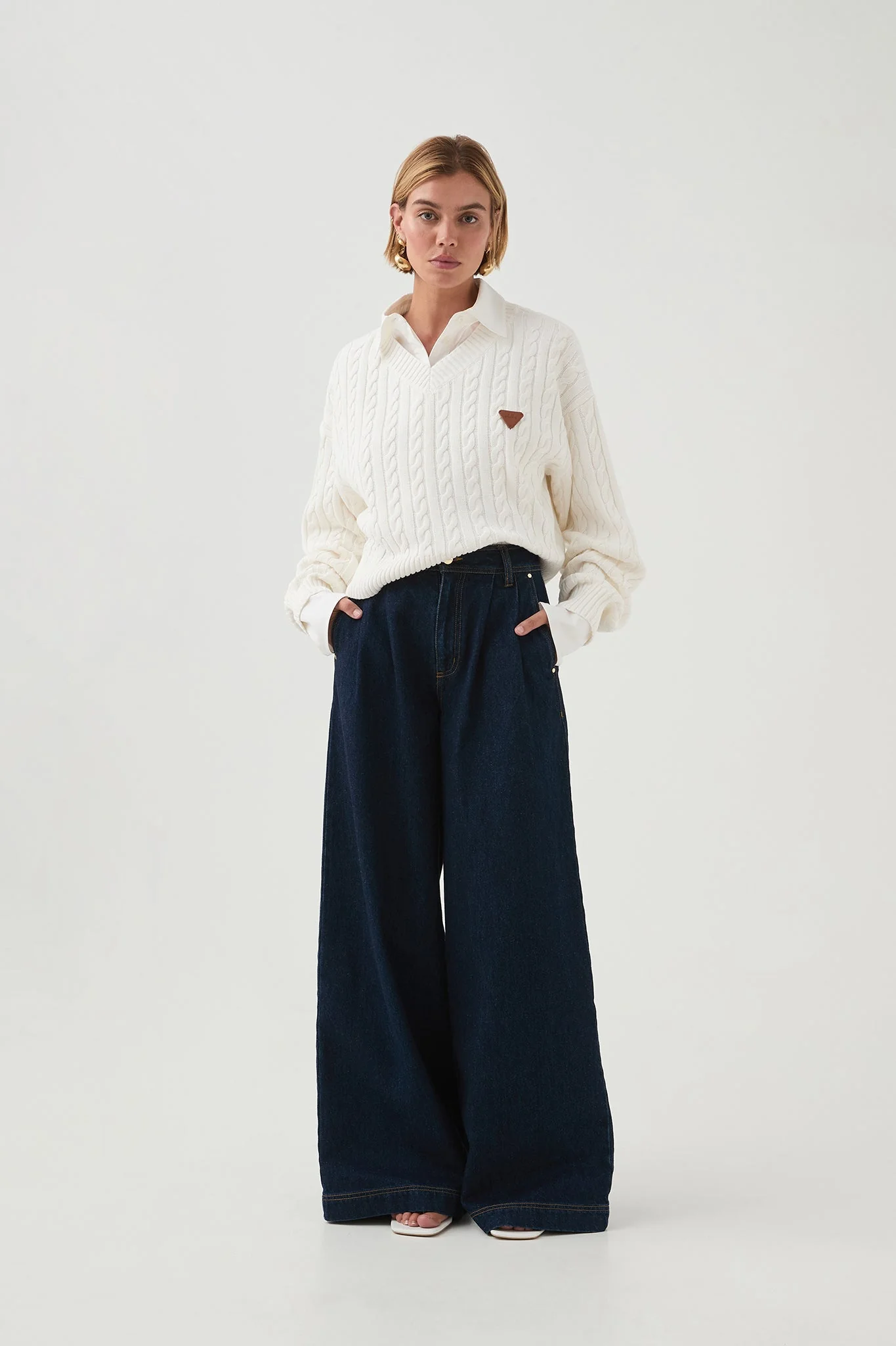Naia Cropped Cable Knit - Image 3