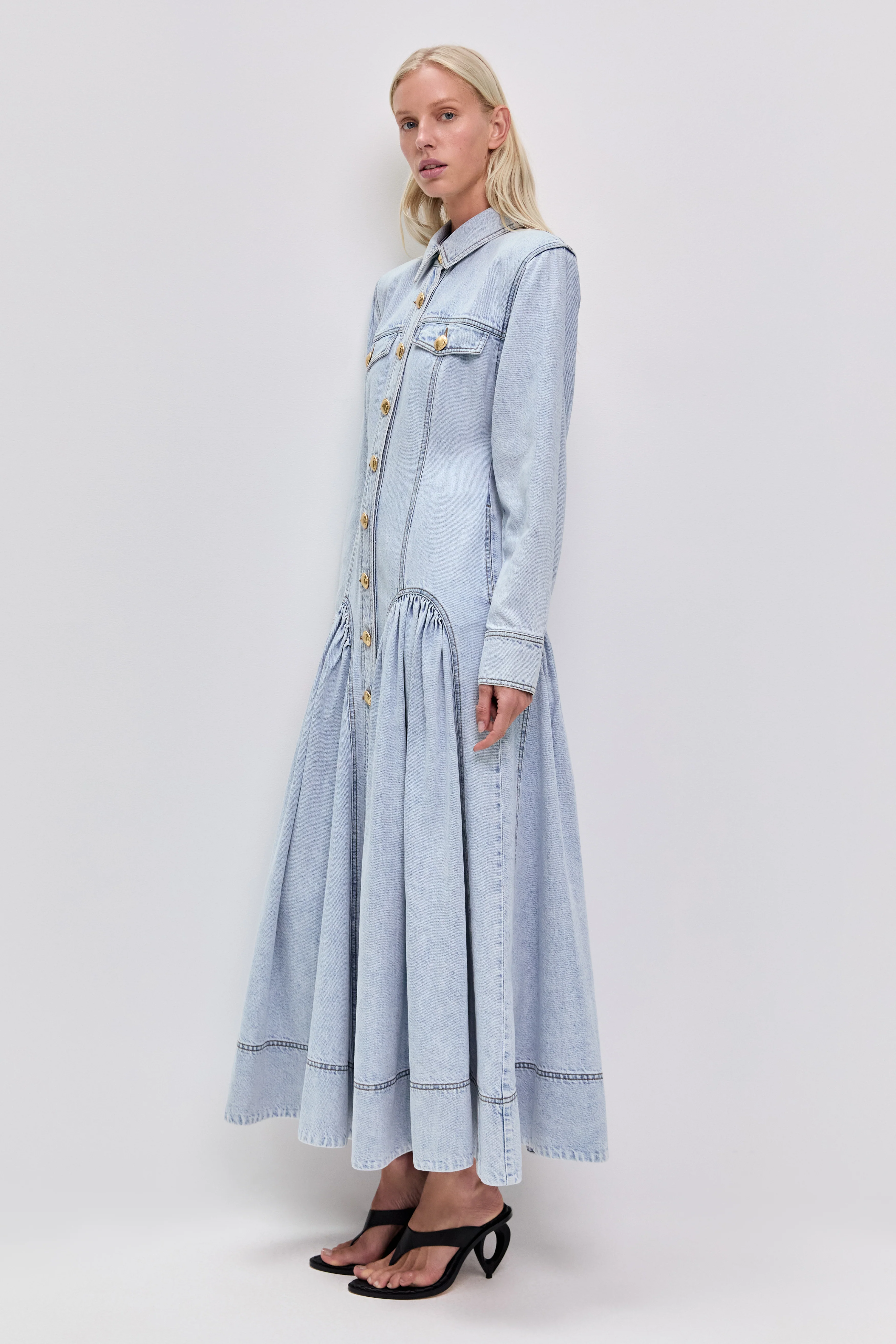 Noa Denim Maxi Dress - Image 5
