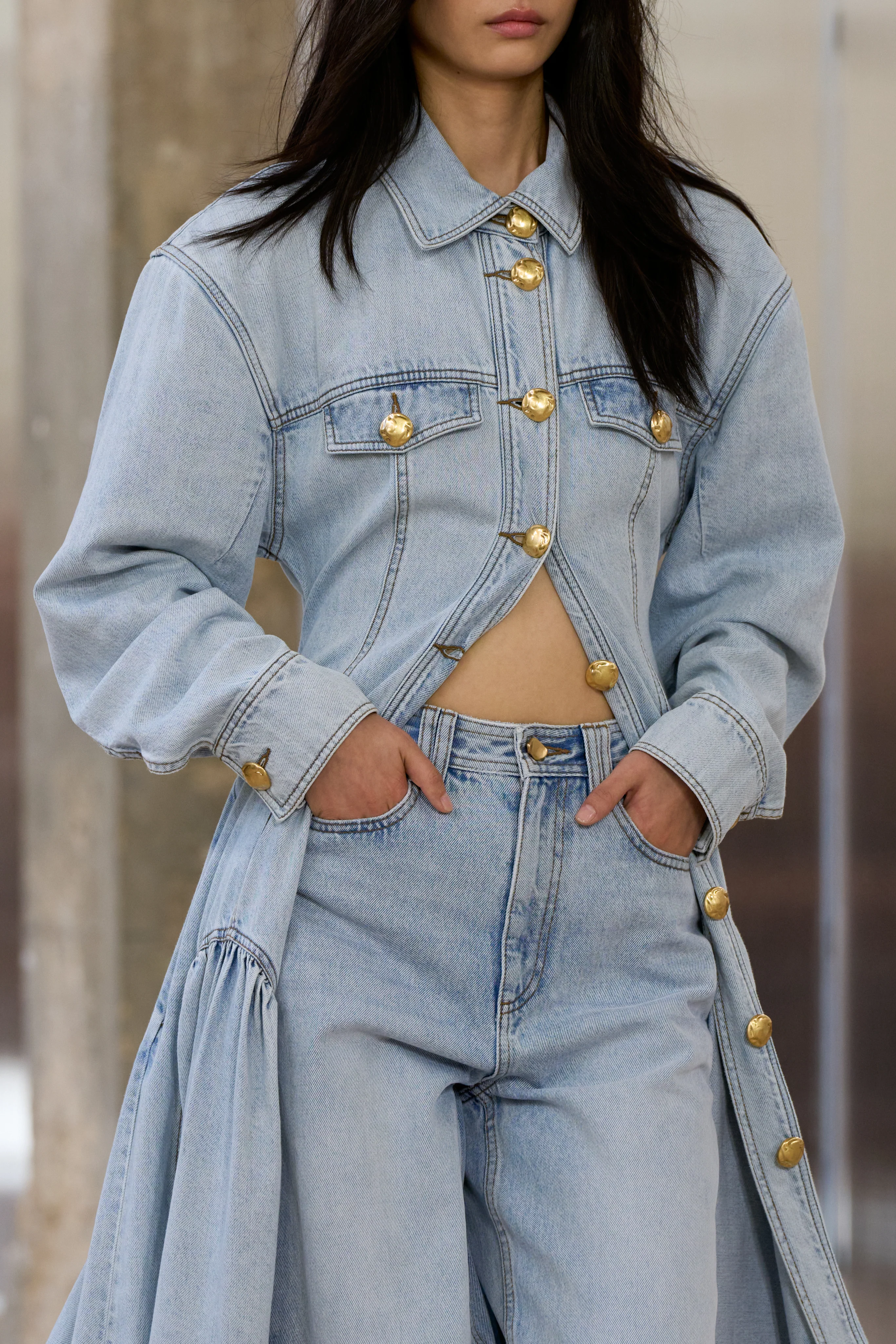 Noa Denim Maxi Dress - Image 7