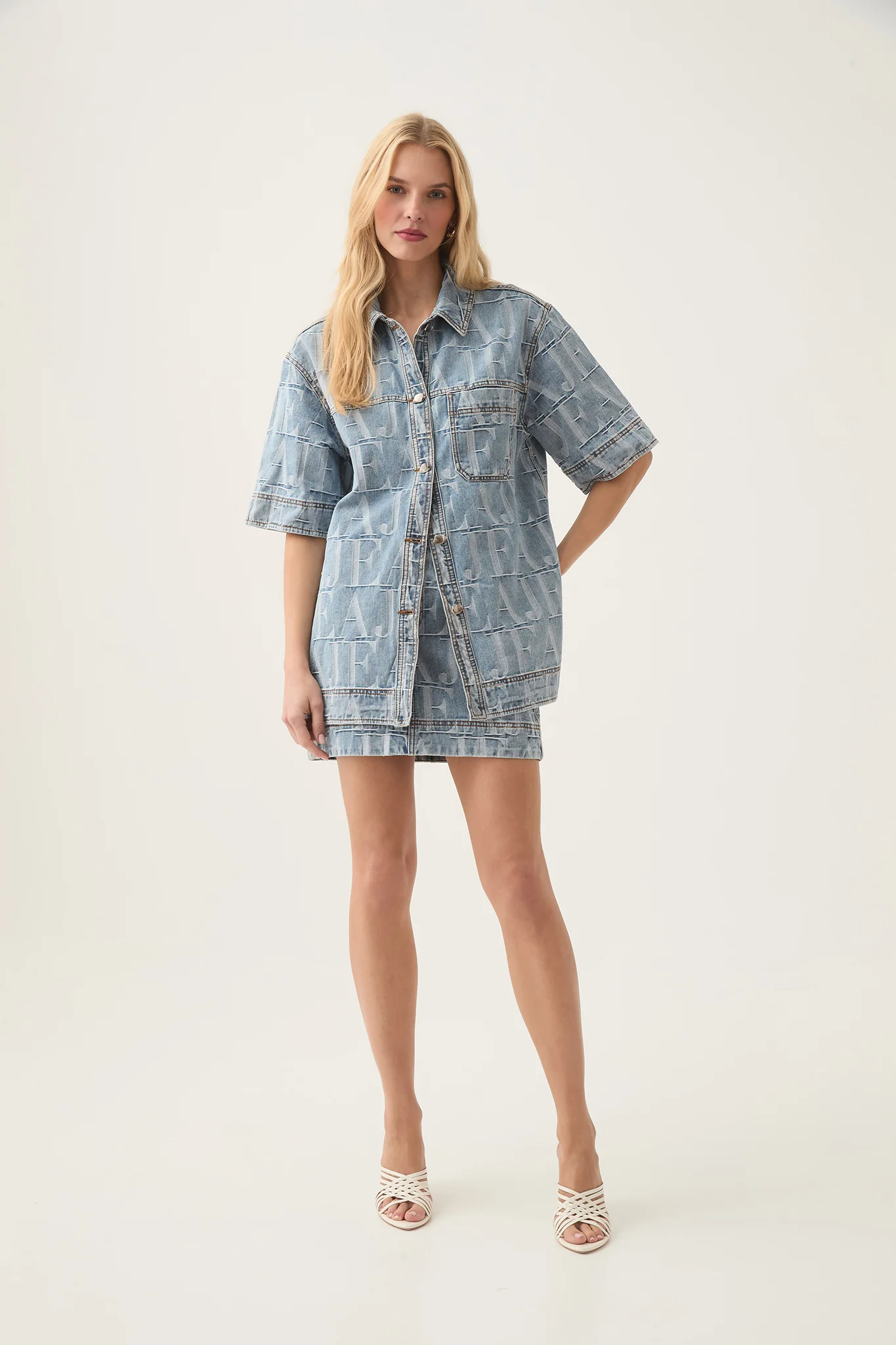 Nostalgia Jacquard Denim Shirt - Image 3