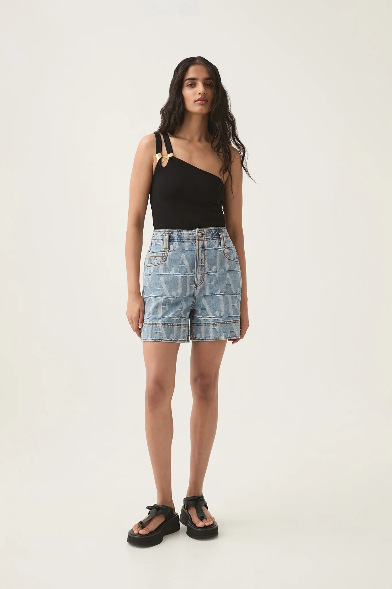 Nostalgia Jacquard Denim Short - Image 3
