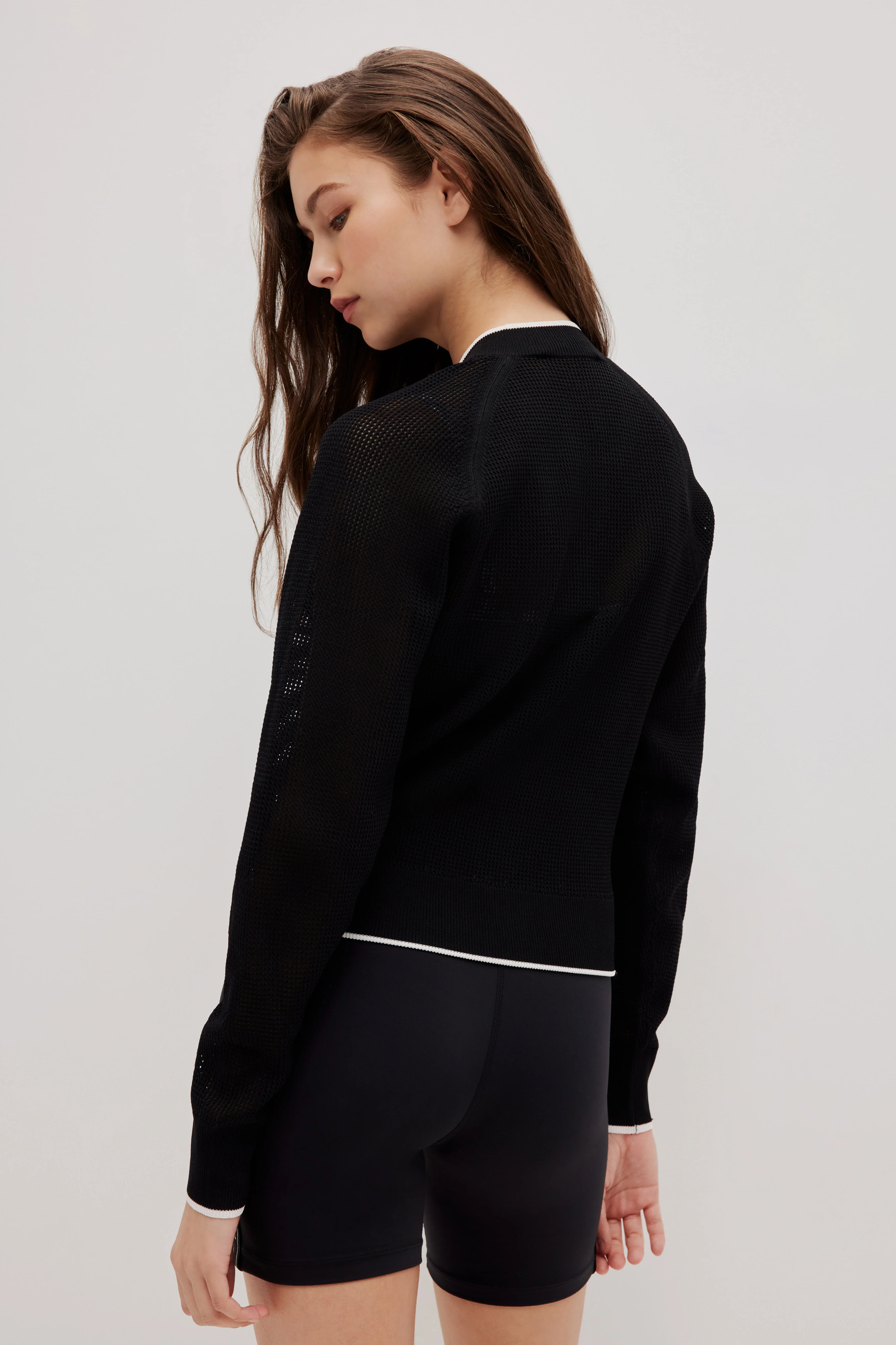 Open Knit Zip Jacket 168 - Image 6