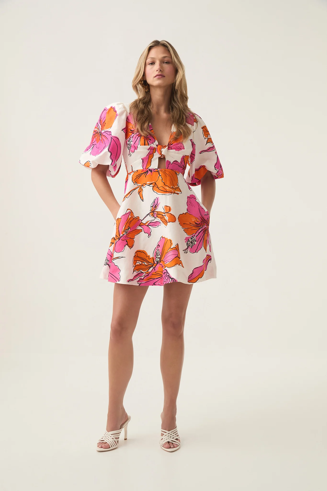 Overflow Knotted Mini Dress - Image 3