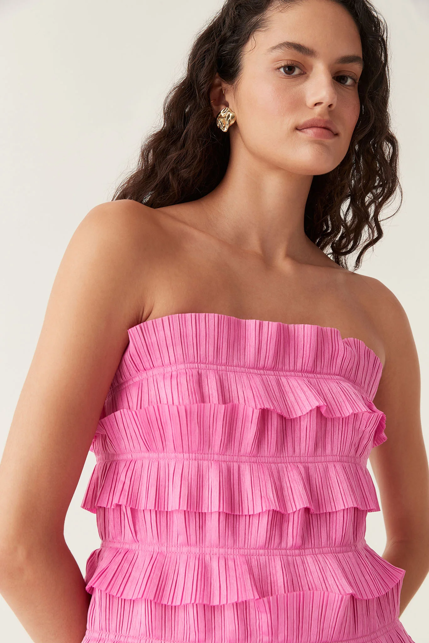 Palladium Ruffled Mini Dress - Image 4