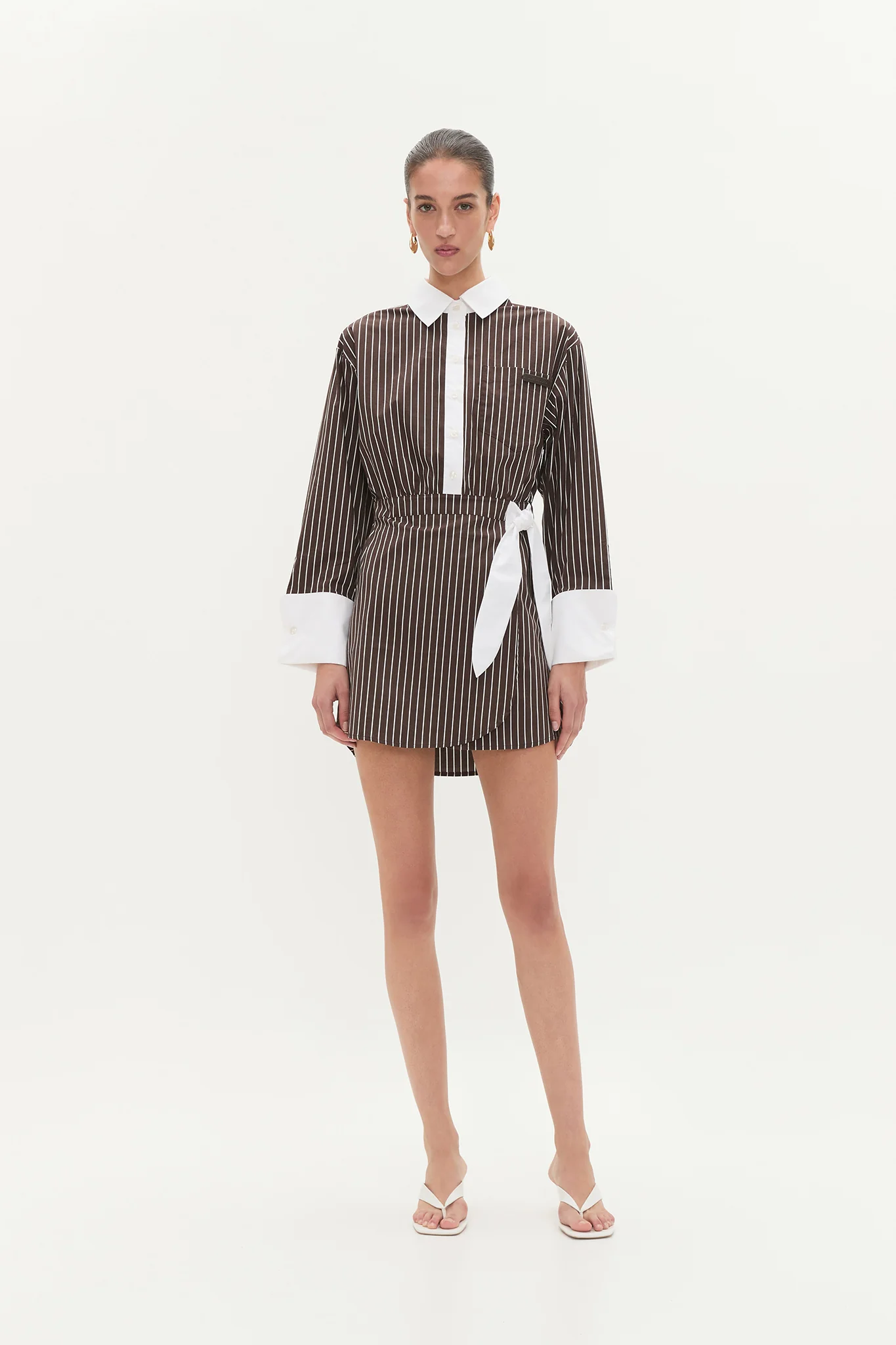 Palmer Striped Shirt Dress - Image 3