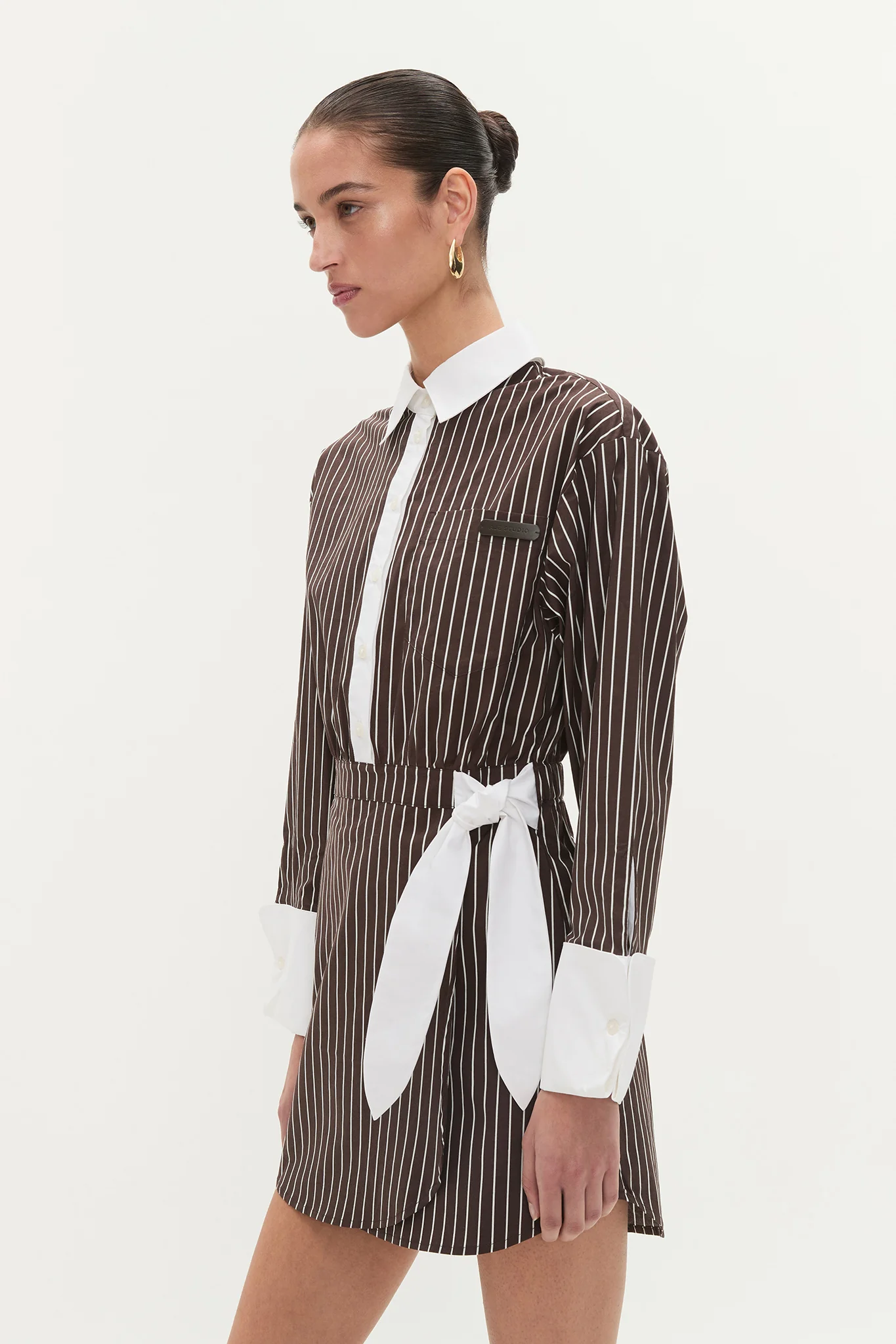 Palmer Striped Shirt Dress - Image 4
