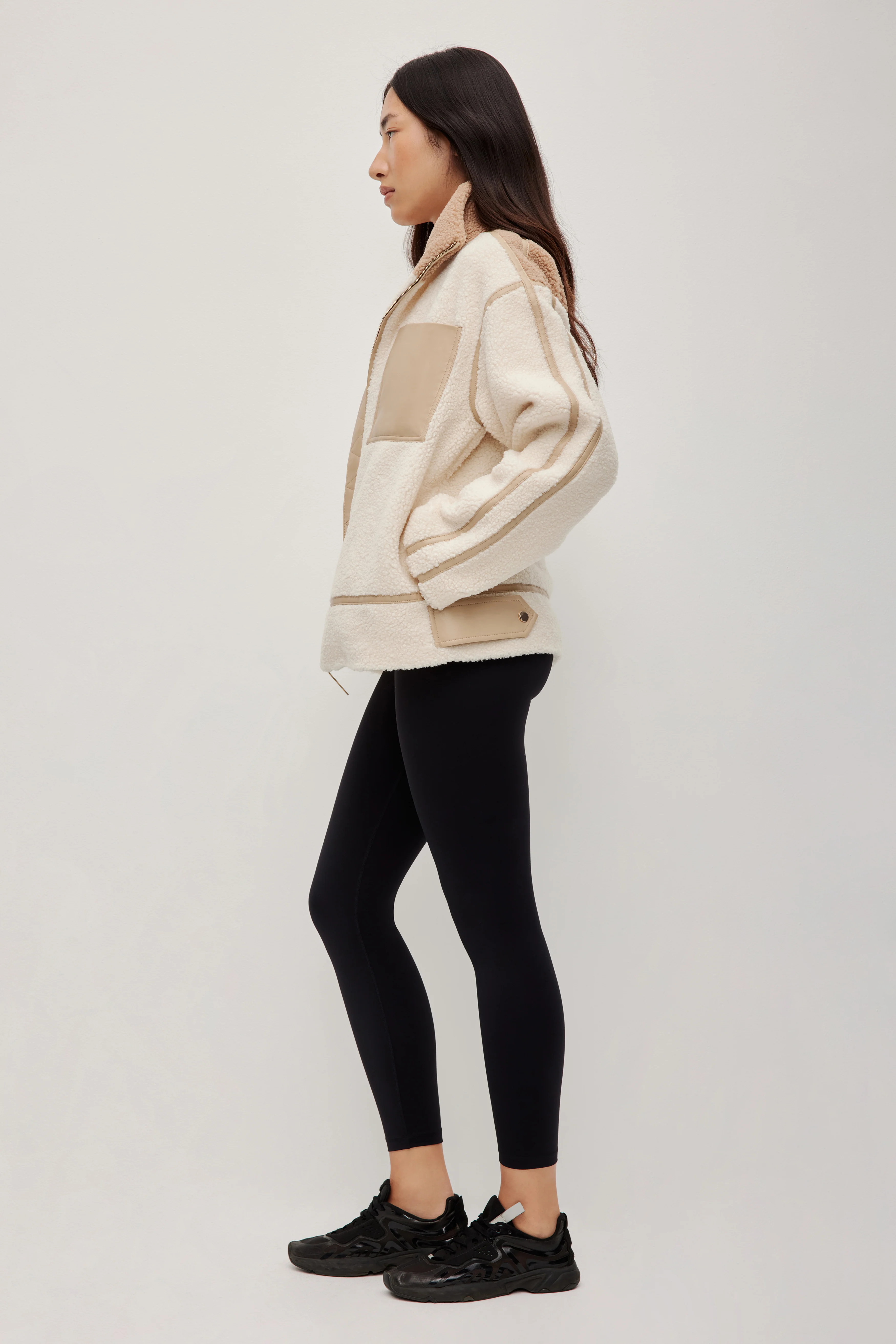 Panelled Sherpa Jacket - Image 11