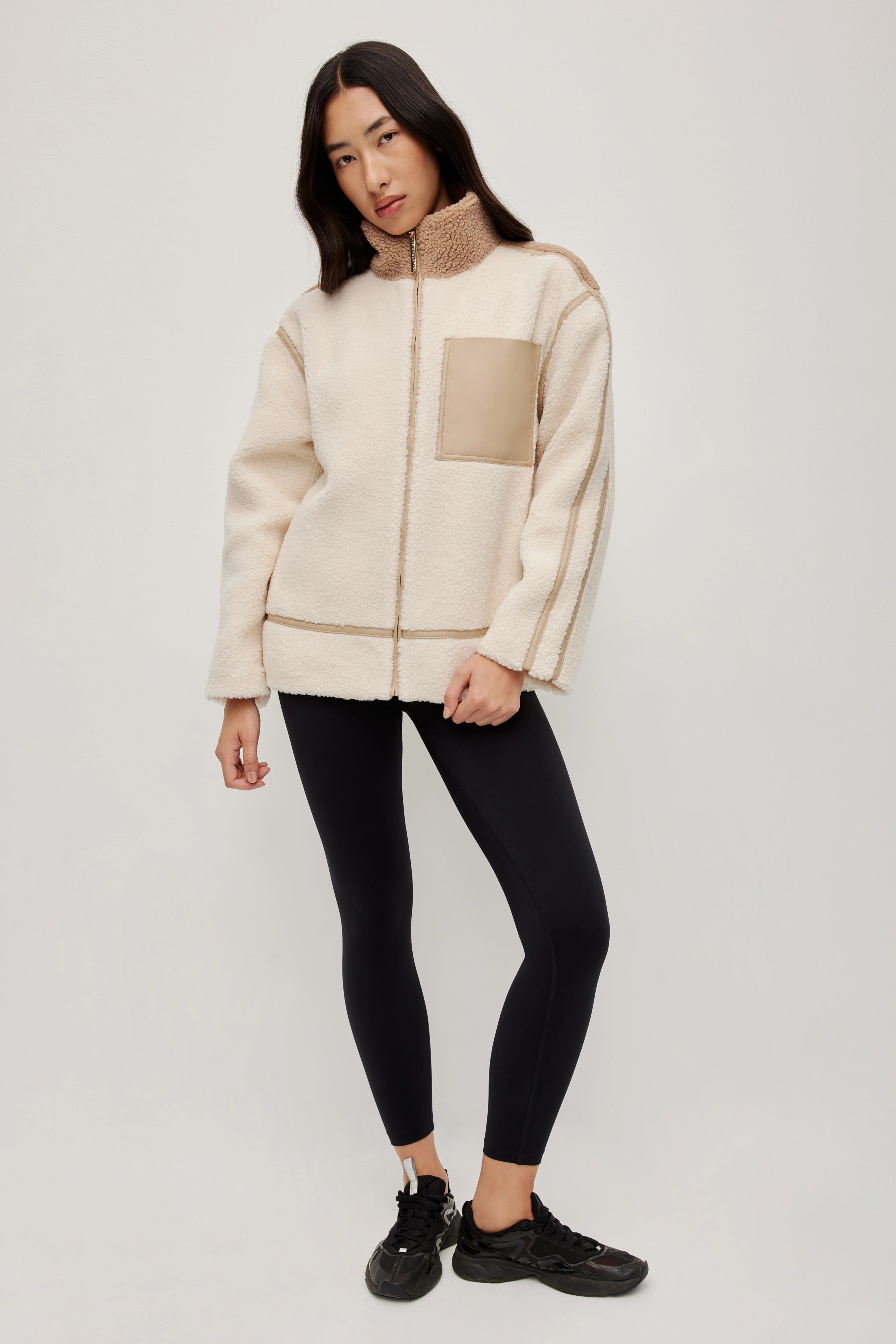 Panelled Sherpa Jacket - Image 15