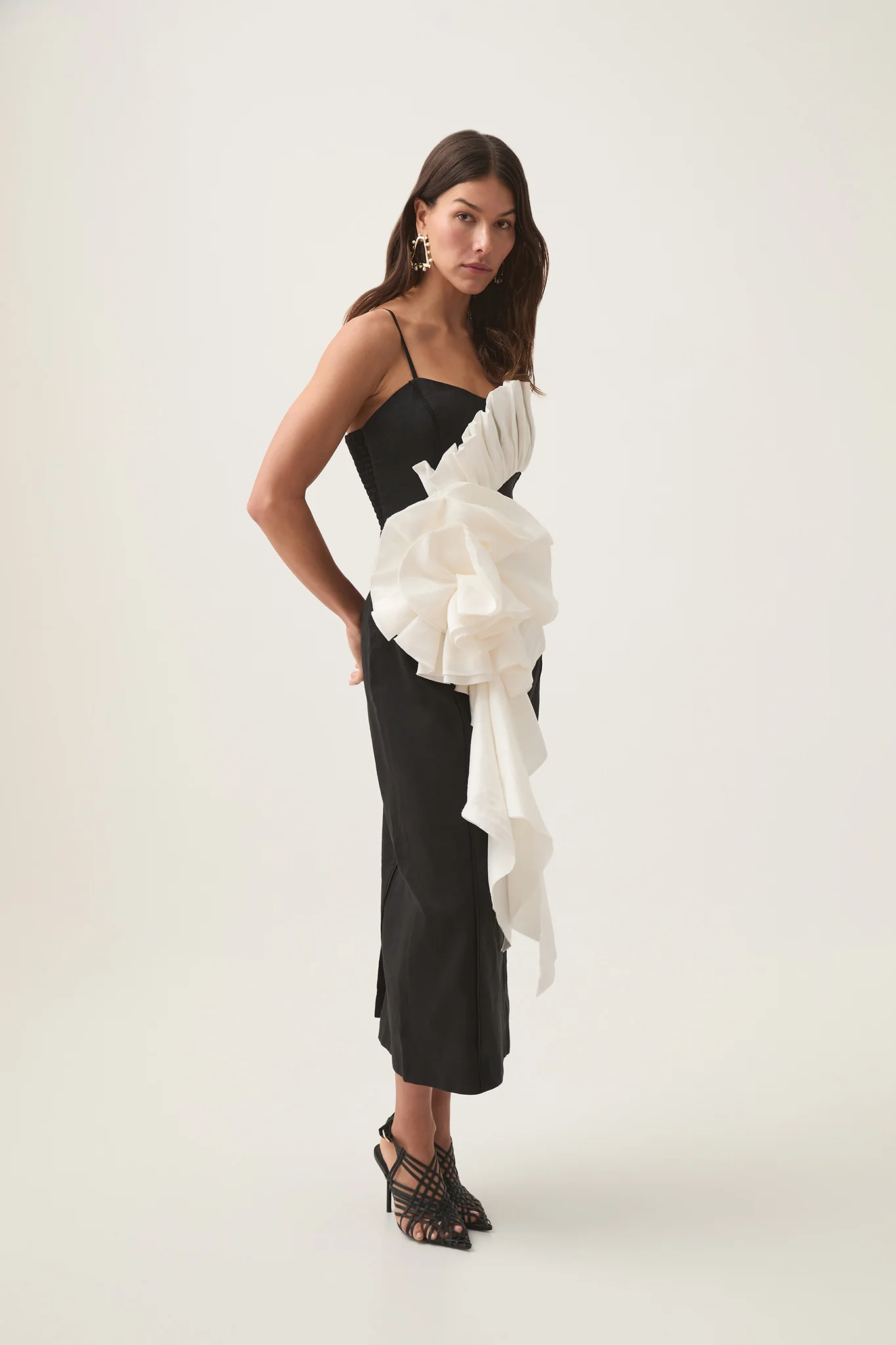 Parallels Spiral Midi Dress - Image 4