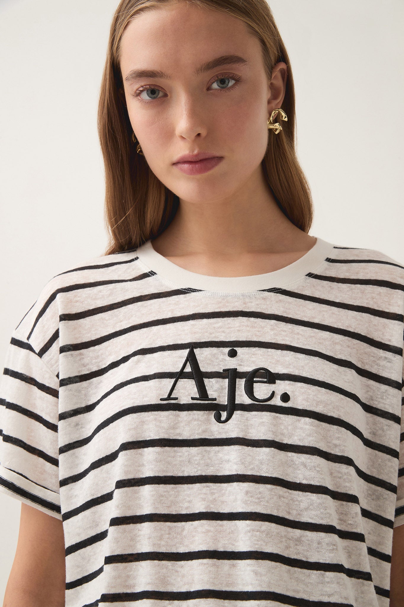 Perela Stripe Logo Tee - Image 4