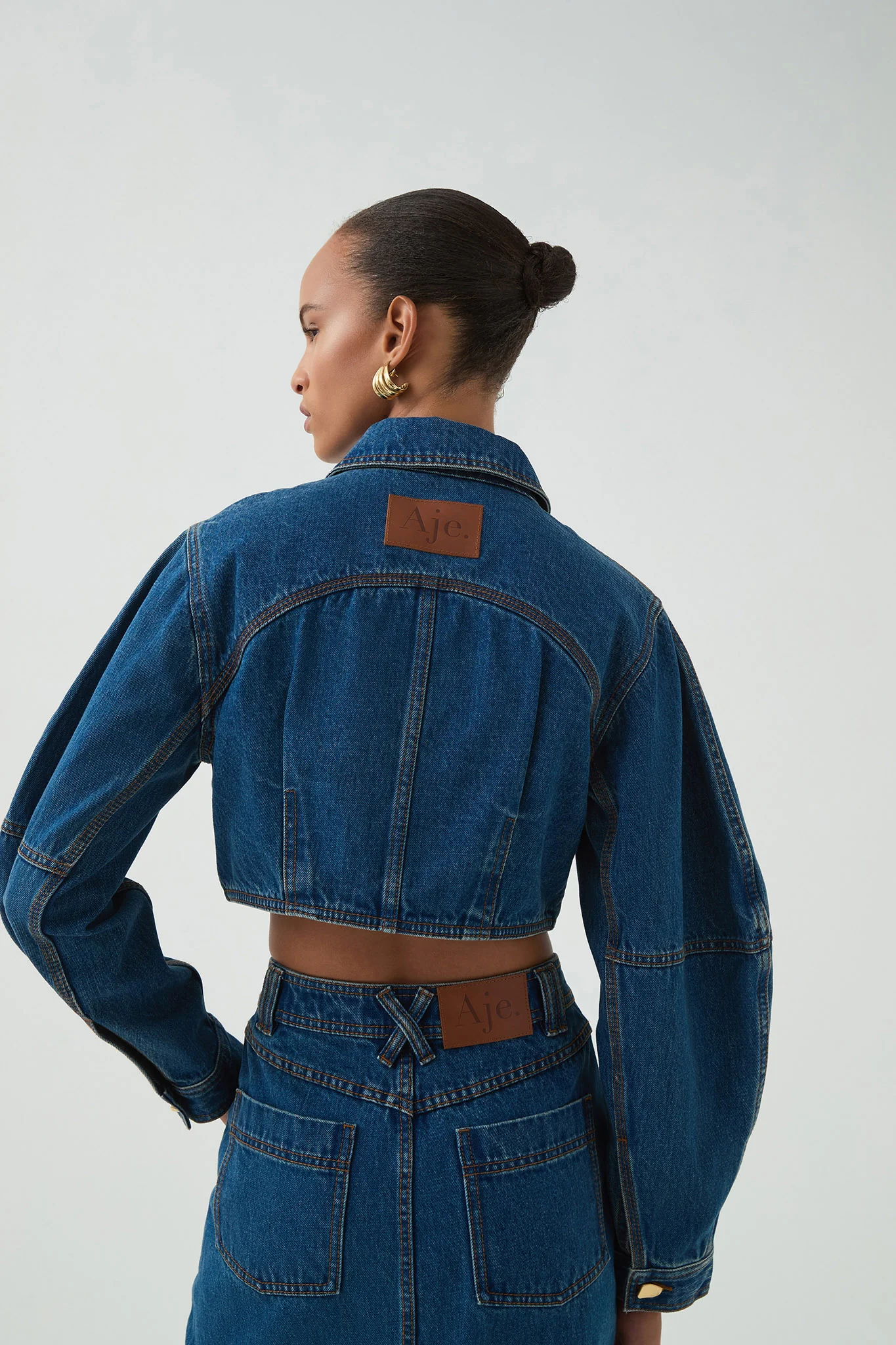 Phoenix Cropped Denim Jacket - Image 5