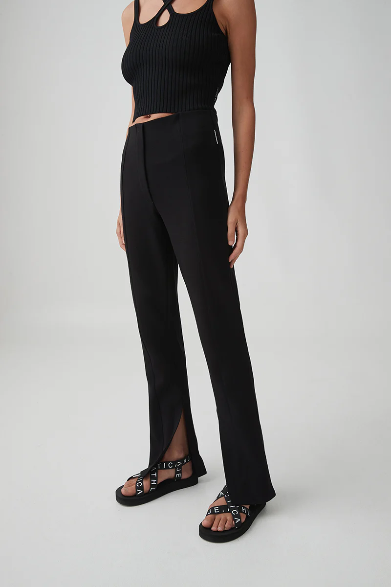 Pintuck Split Hem Pant 520 - Image 2