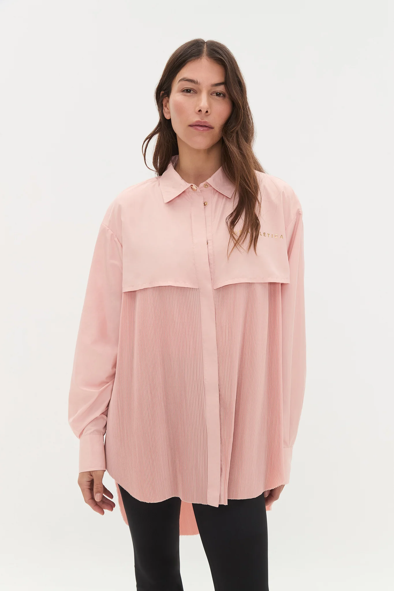Pleated Windbreaker Shirt 406 - Image 4