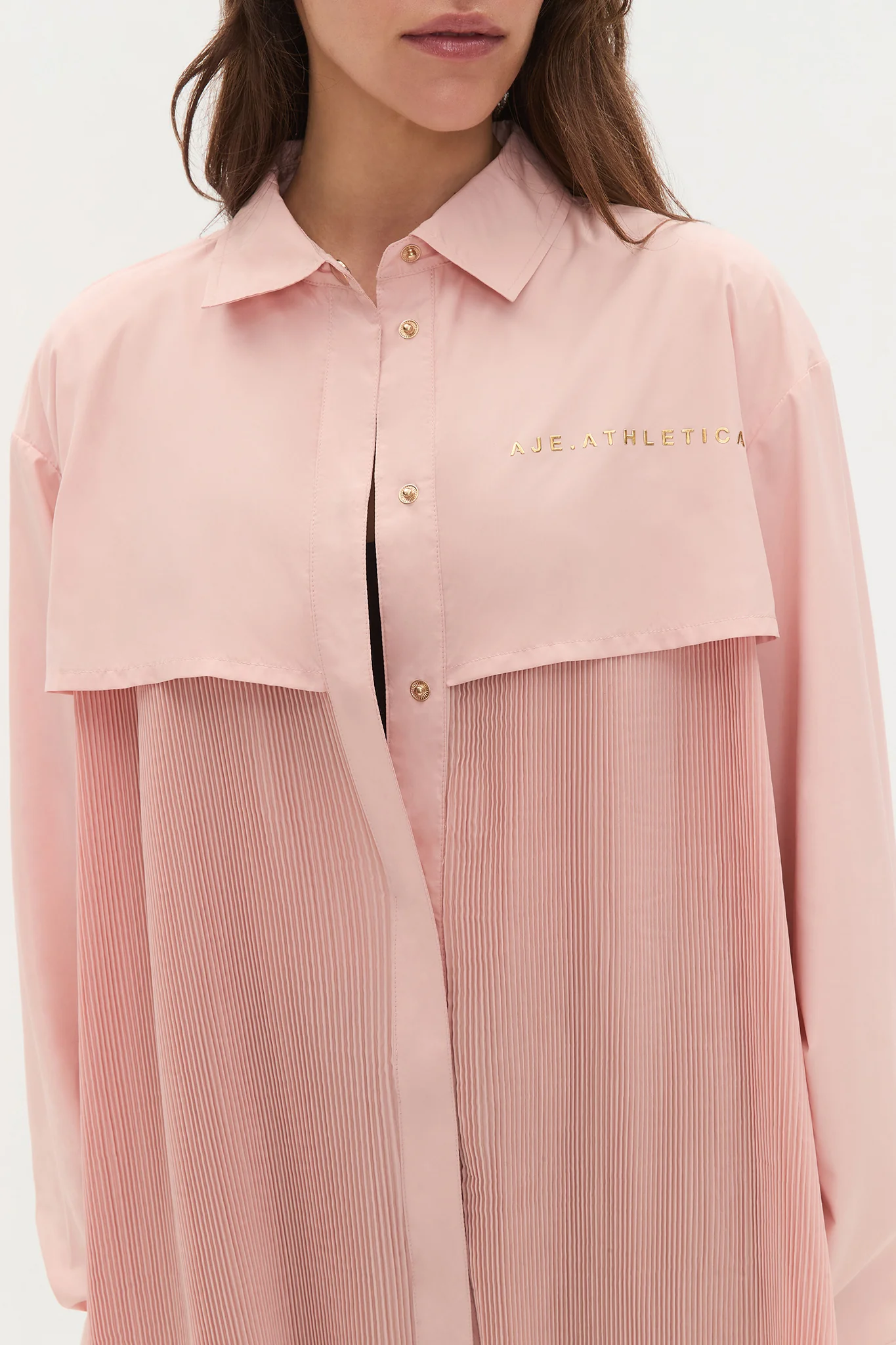 Pleated Windbreaker Shirt 406 - Image 5