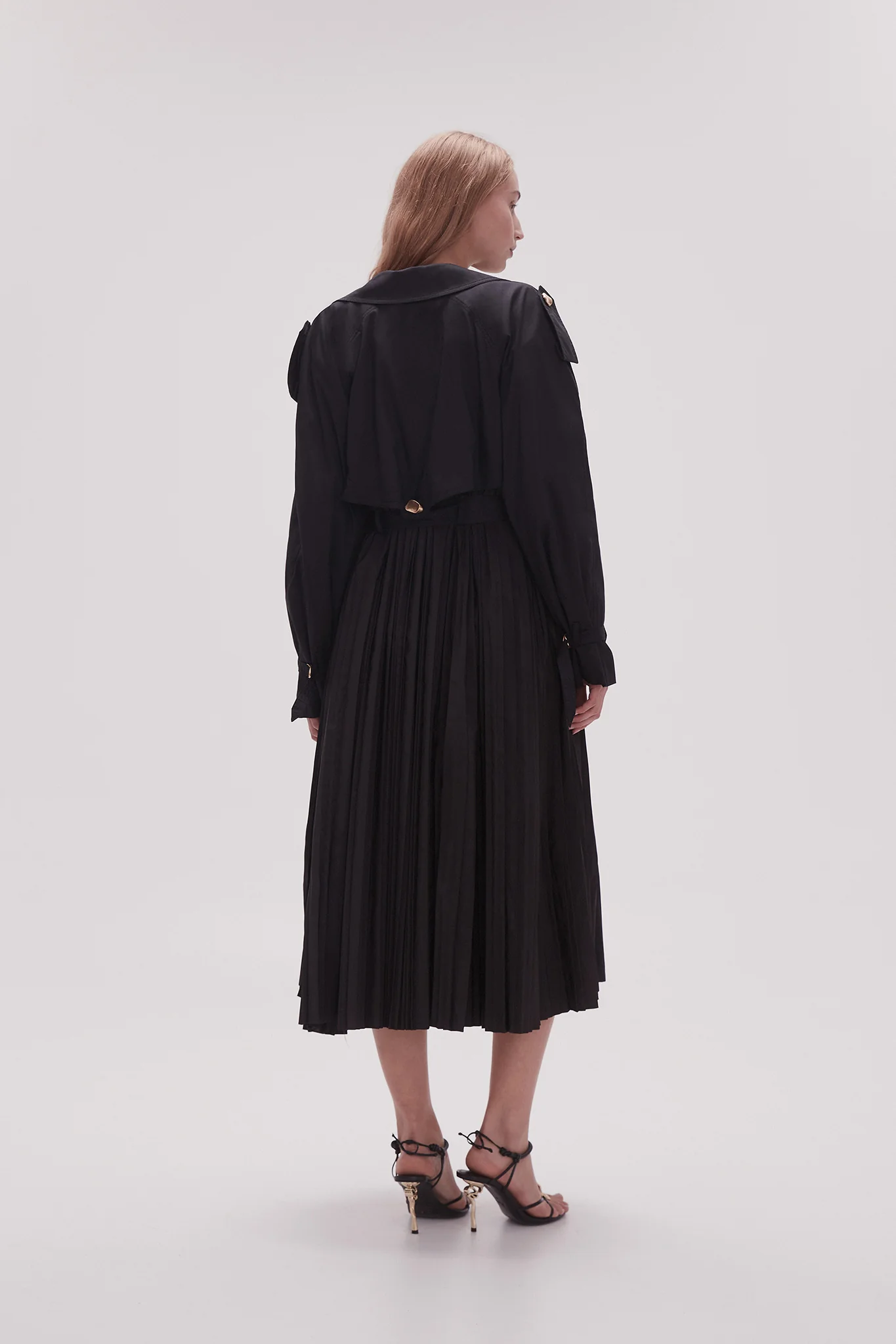 Prima Pleat Trench Coat - Image 5