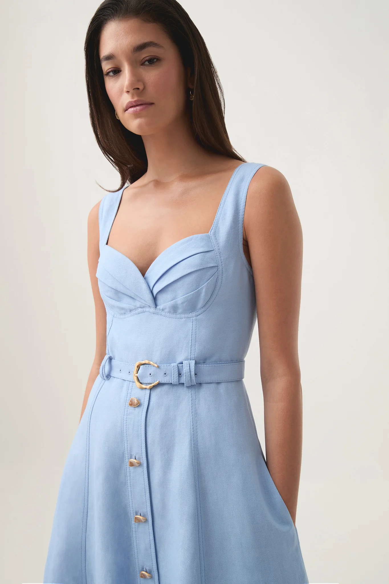Primary Belted Midi Dress - Image 3