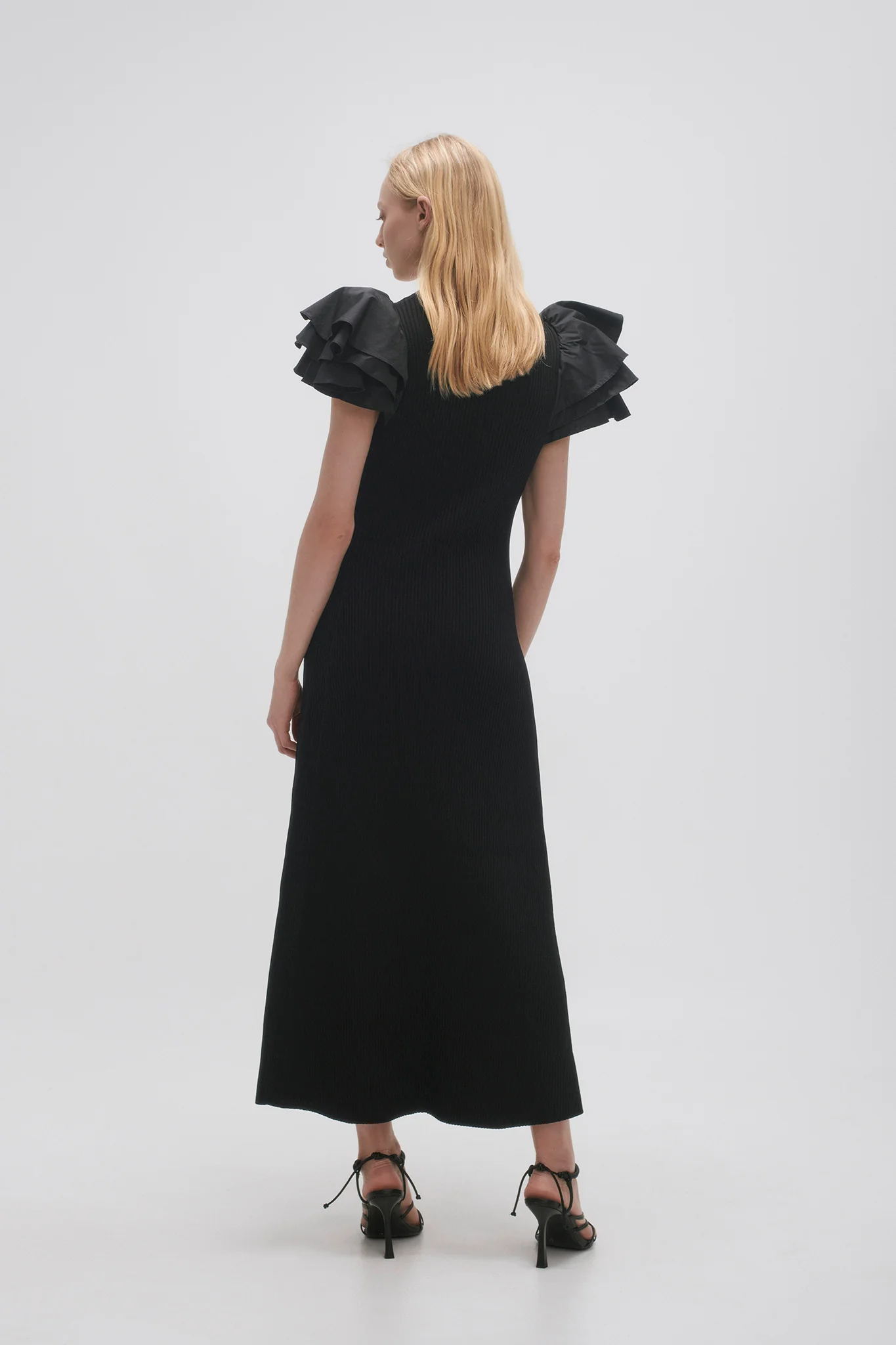 Questa Puff Midi Dress - Image 5